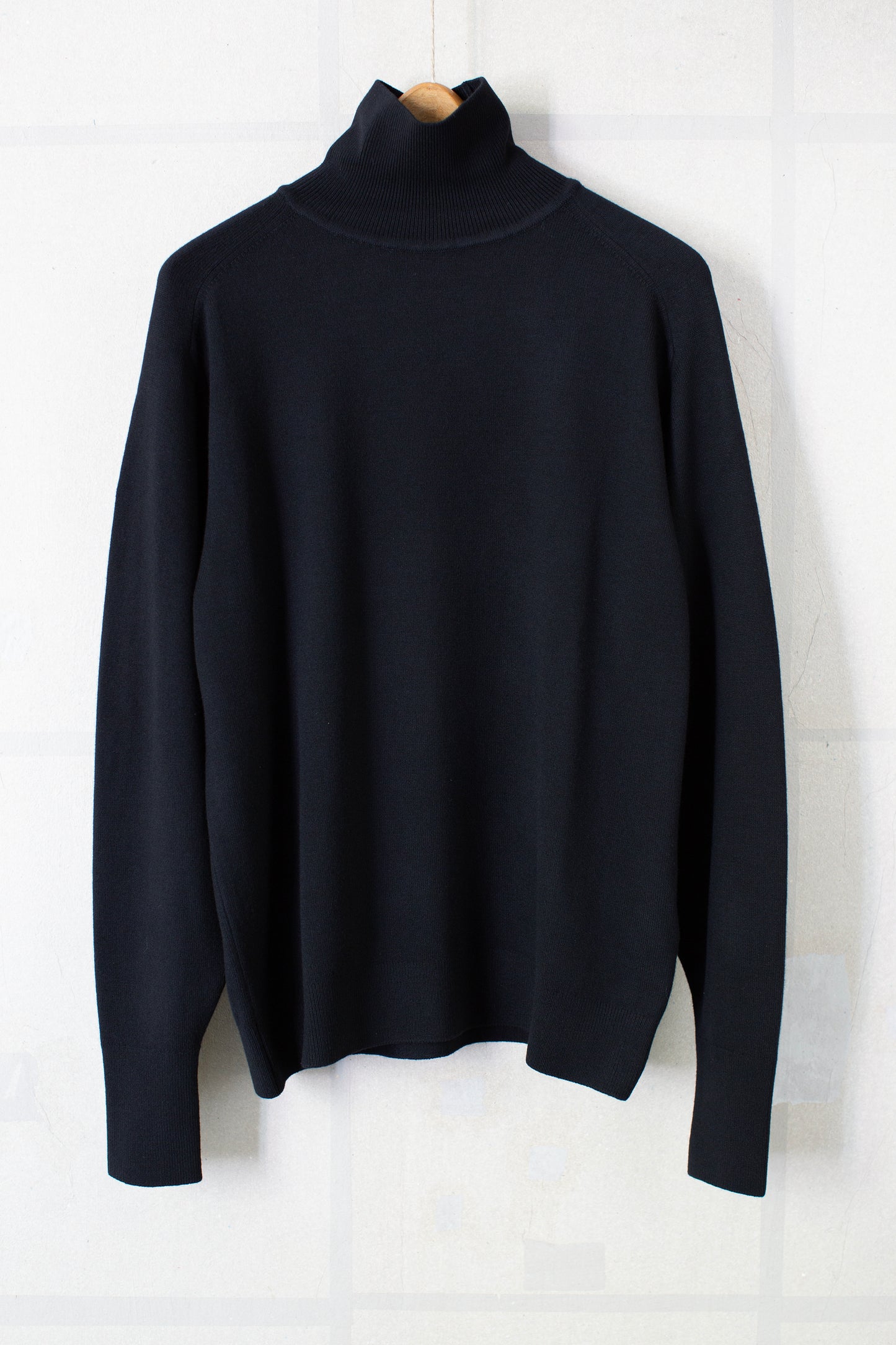 Black fine wool turtleneck