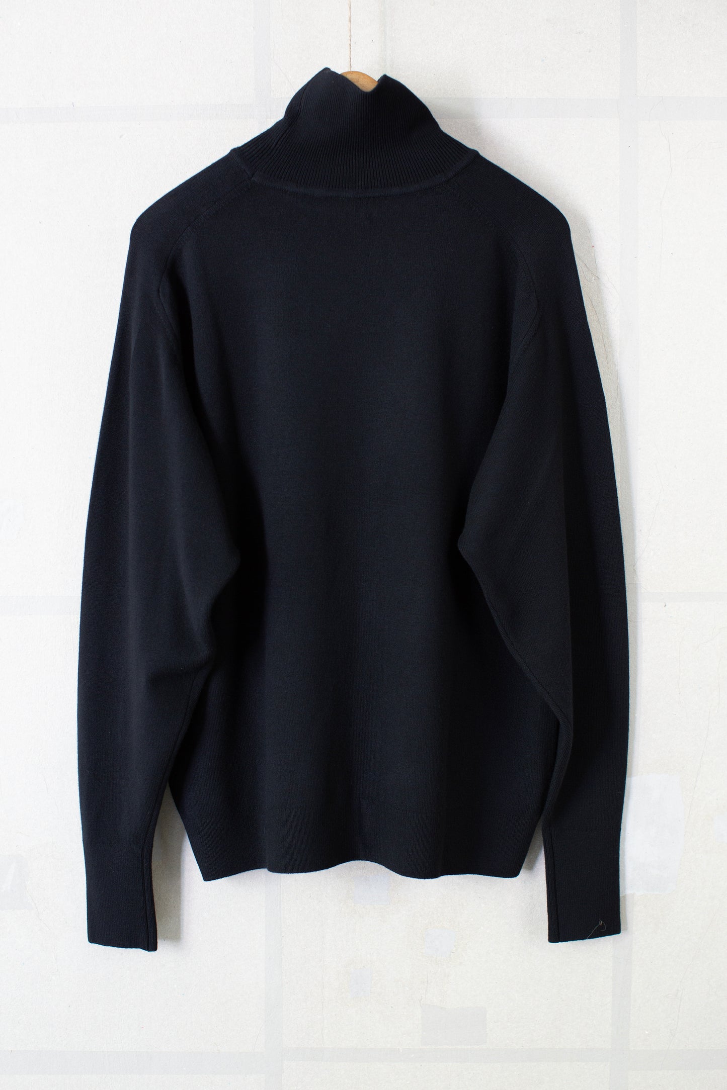 Black fine wool turtleneck