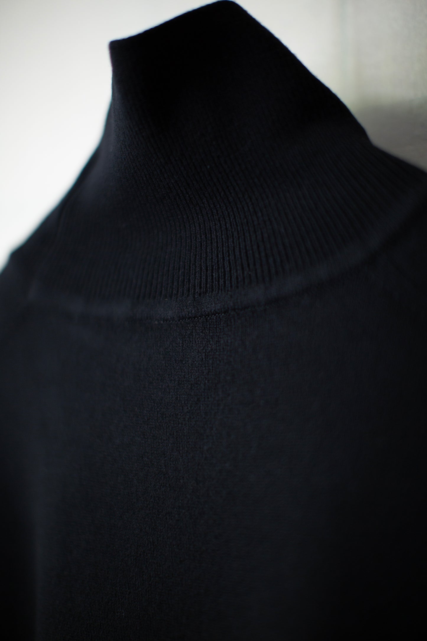 Black fine wool turtleneck