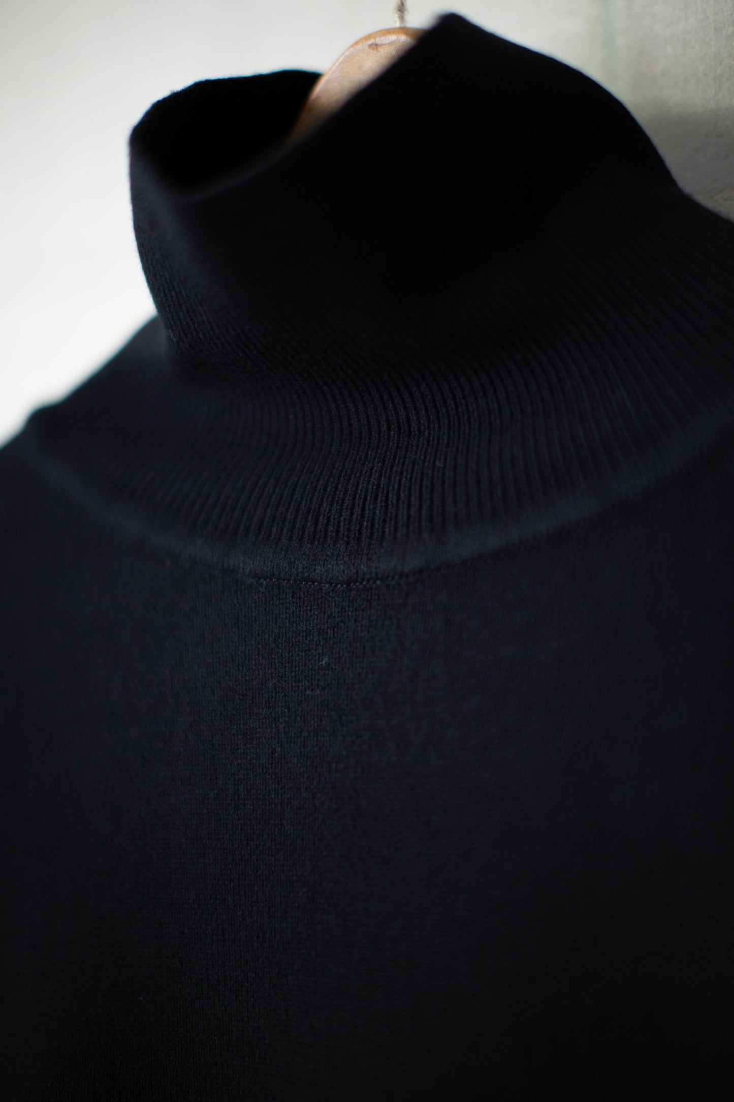 Black fine wool turtleneck