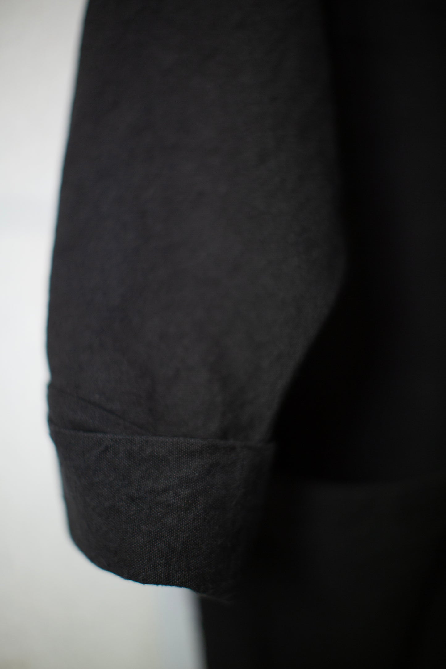 Black flax ramie silk coat