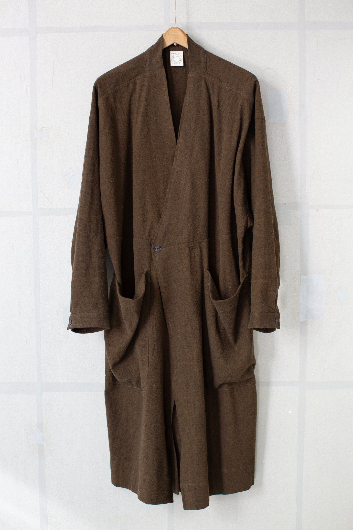 SHIRT#116 - OCHRE HEMP SILK NAPPY CLOTH