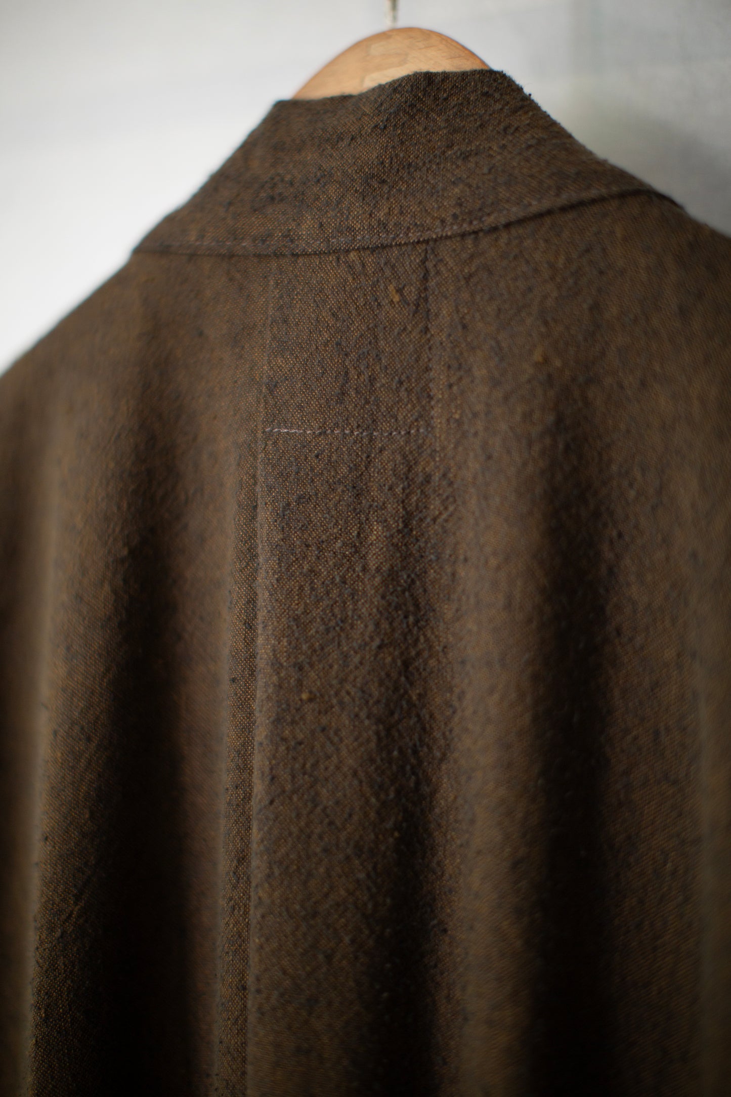 SHIRT#116 - OCHRE HEMP SILK NAPPY CLOTH