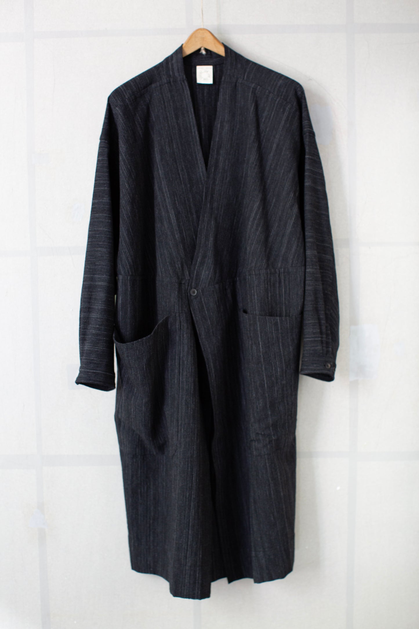 SHIRT#116 - STRIPED WOOL COTTON CLOTH