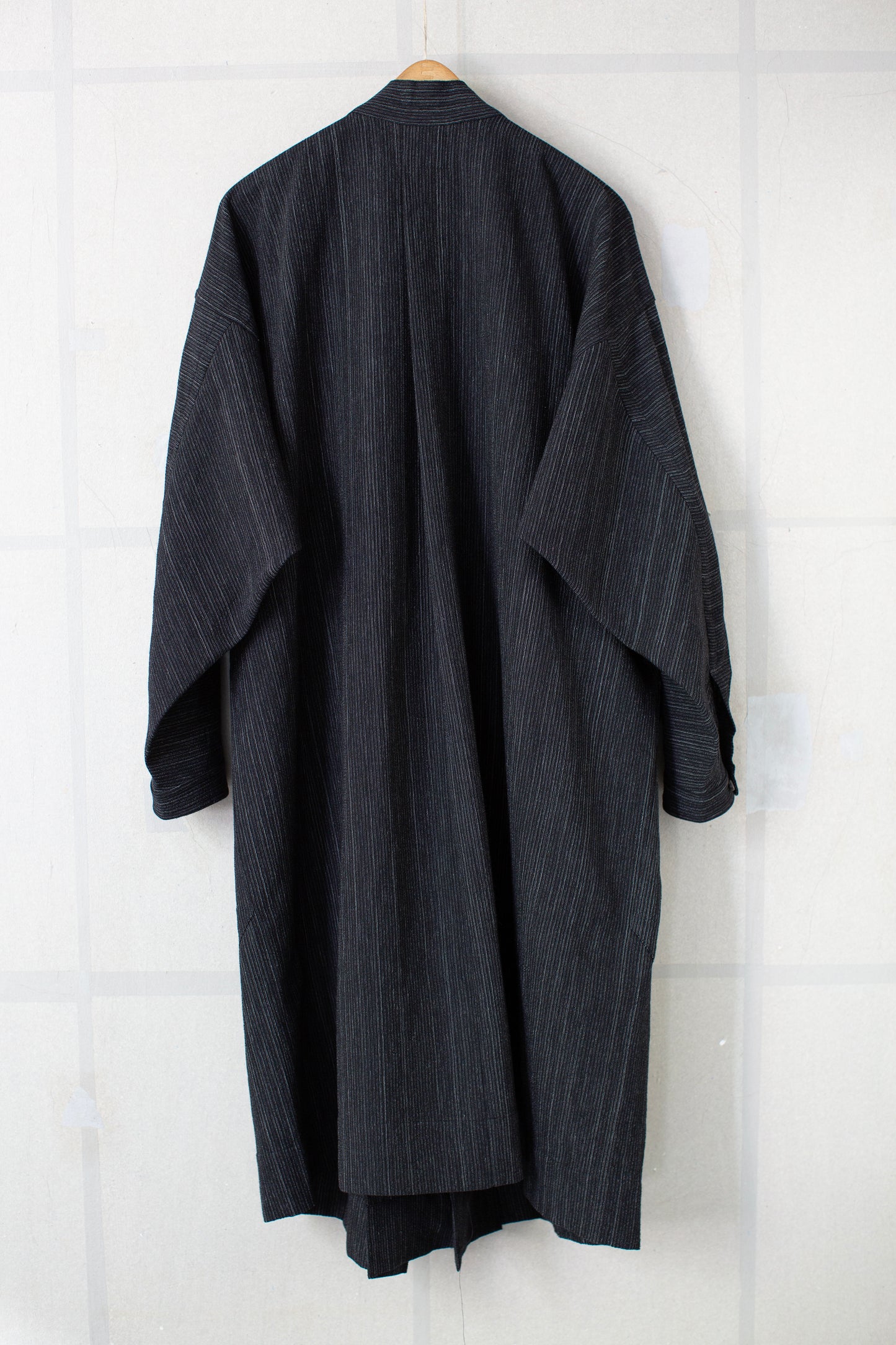 SHIRT#116 - STRIPED WOOL COTTON CLOTH