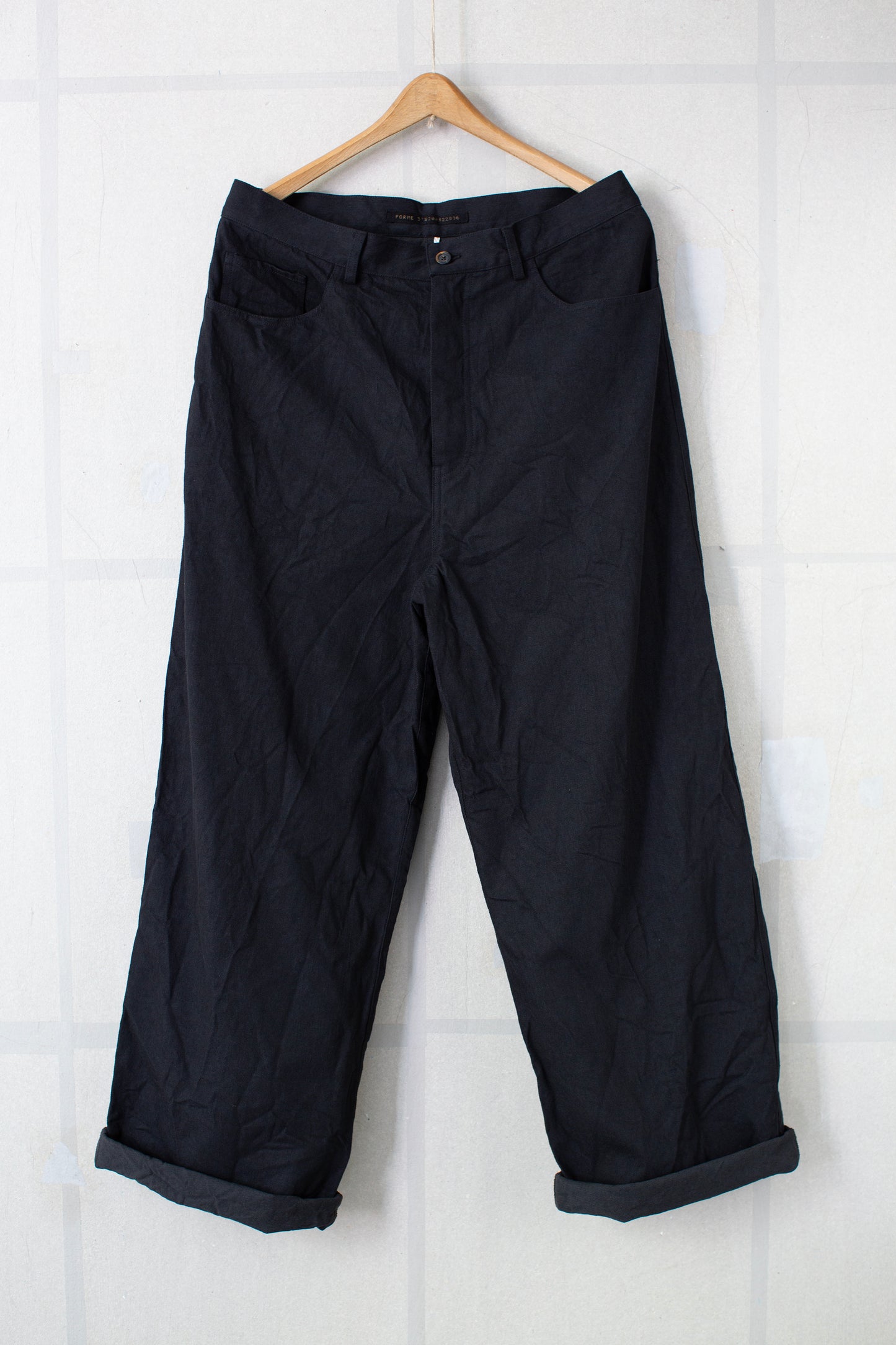washed black barrel 5 pocket pants