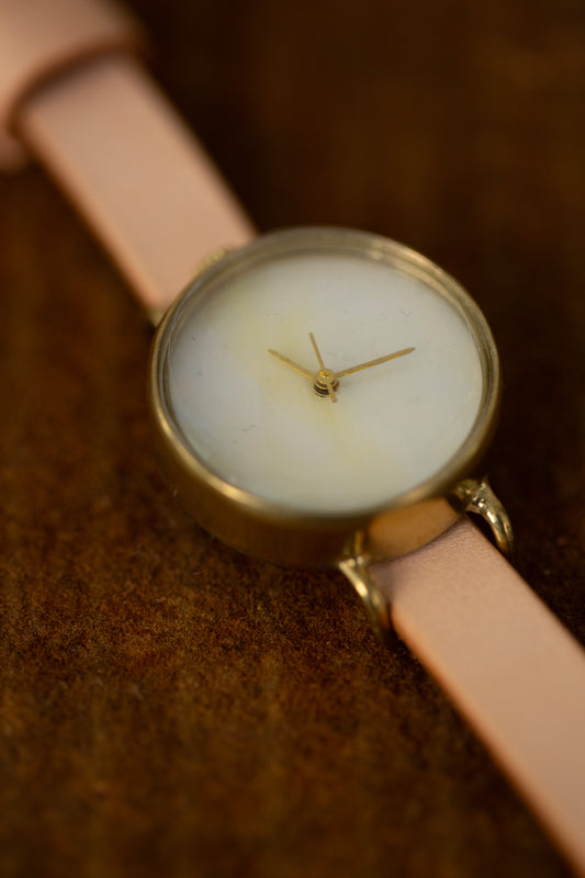 natural 'now and then' shell watch