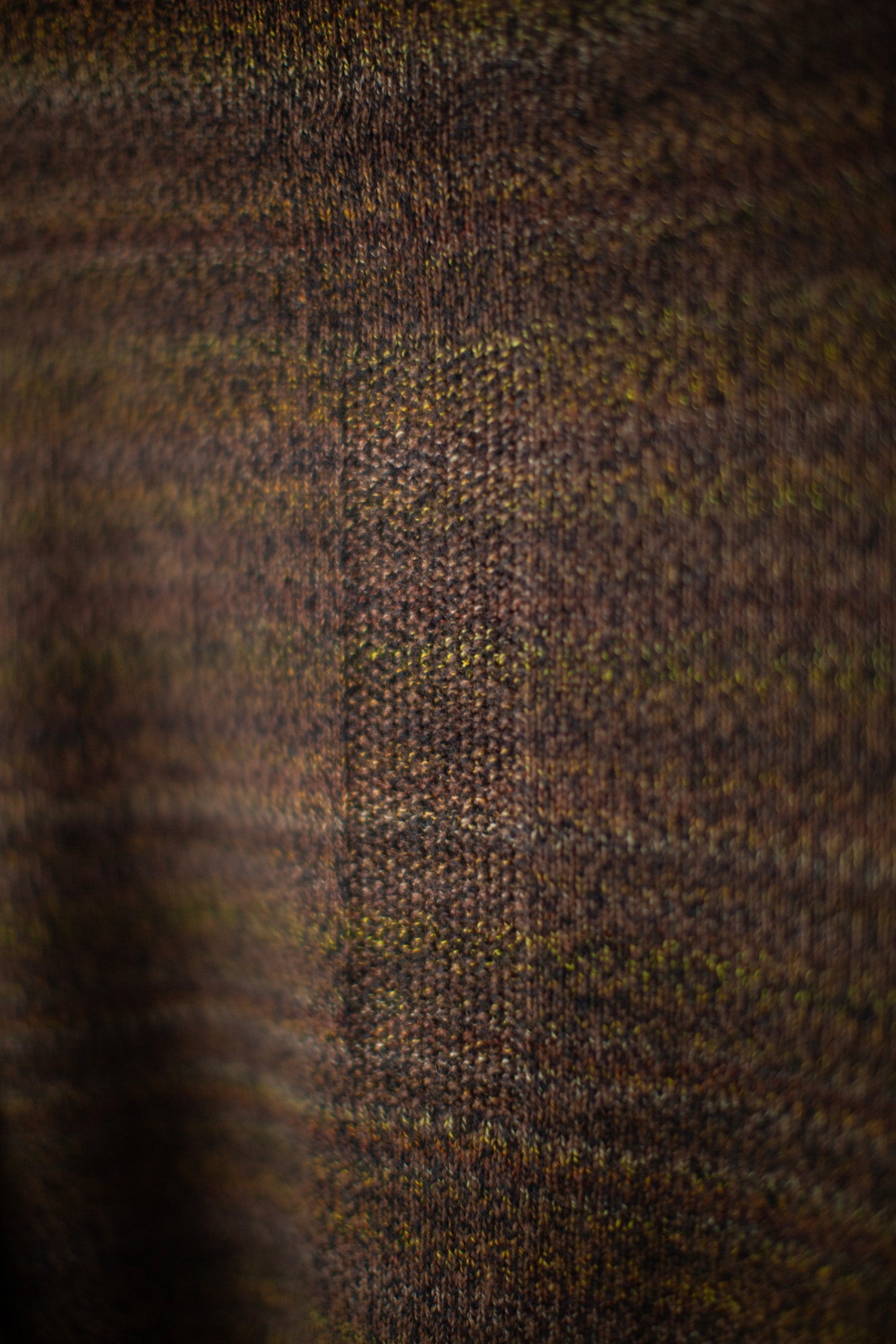 Charcoal brown gradation high neck cardigan