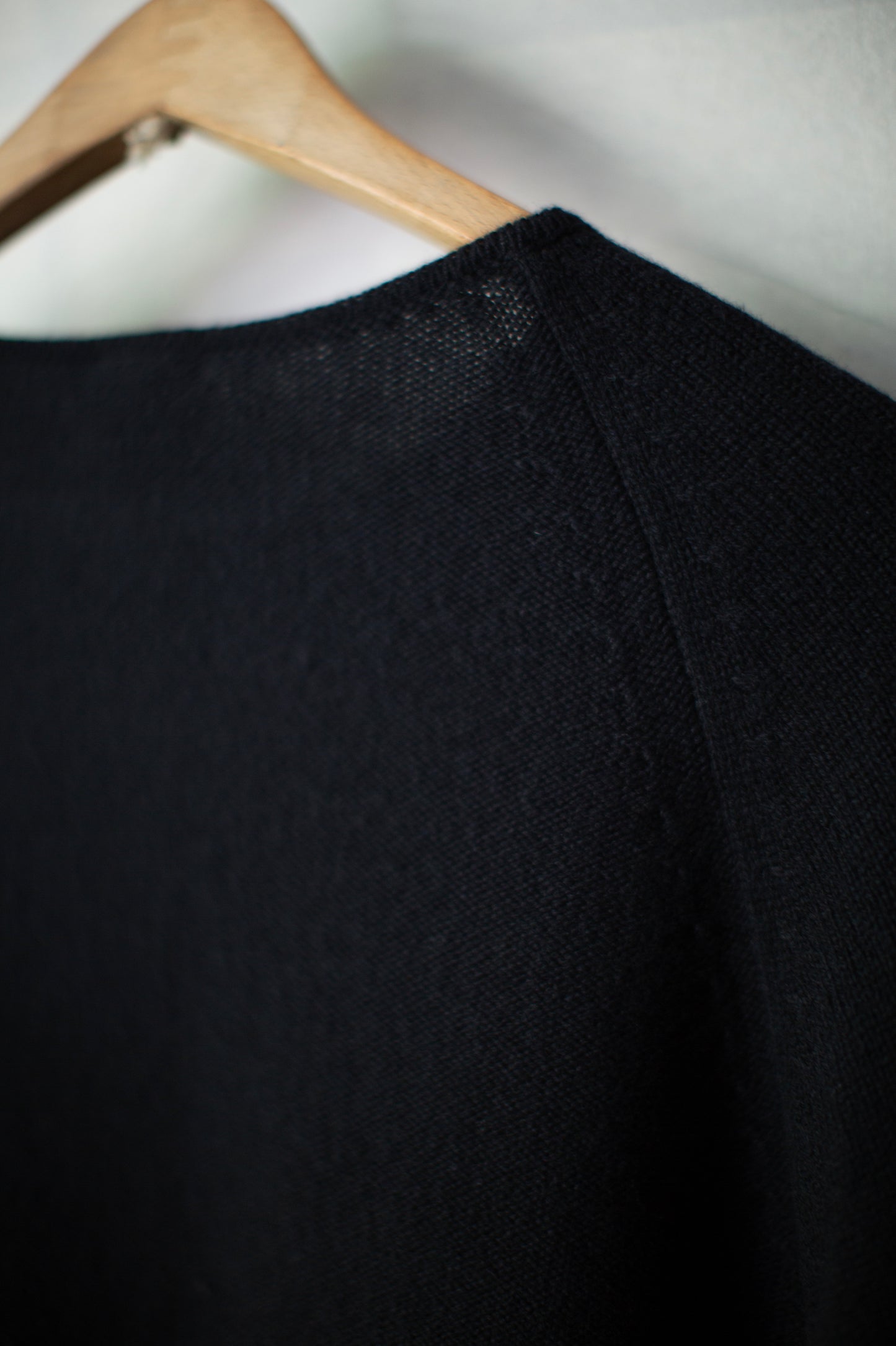 Black crew neck pullover