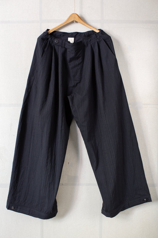TROUSERS#87 - MEDIUM SEERSUCKER DARK STRIPED