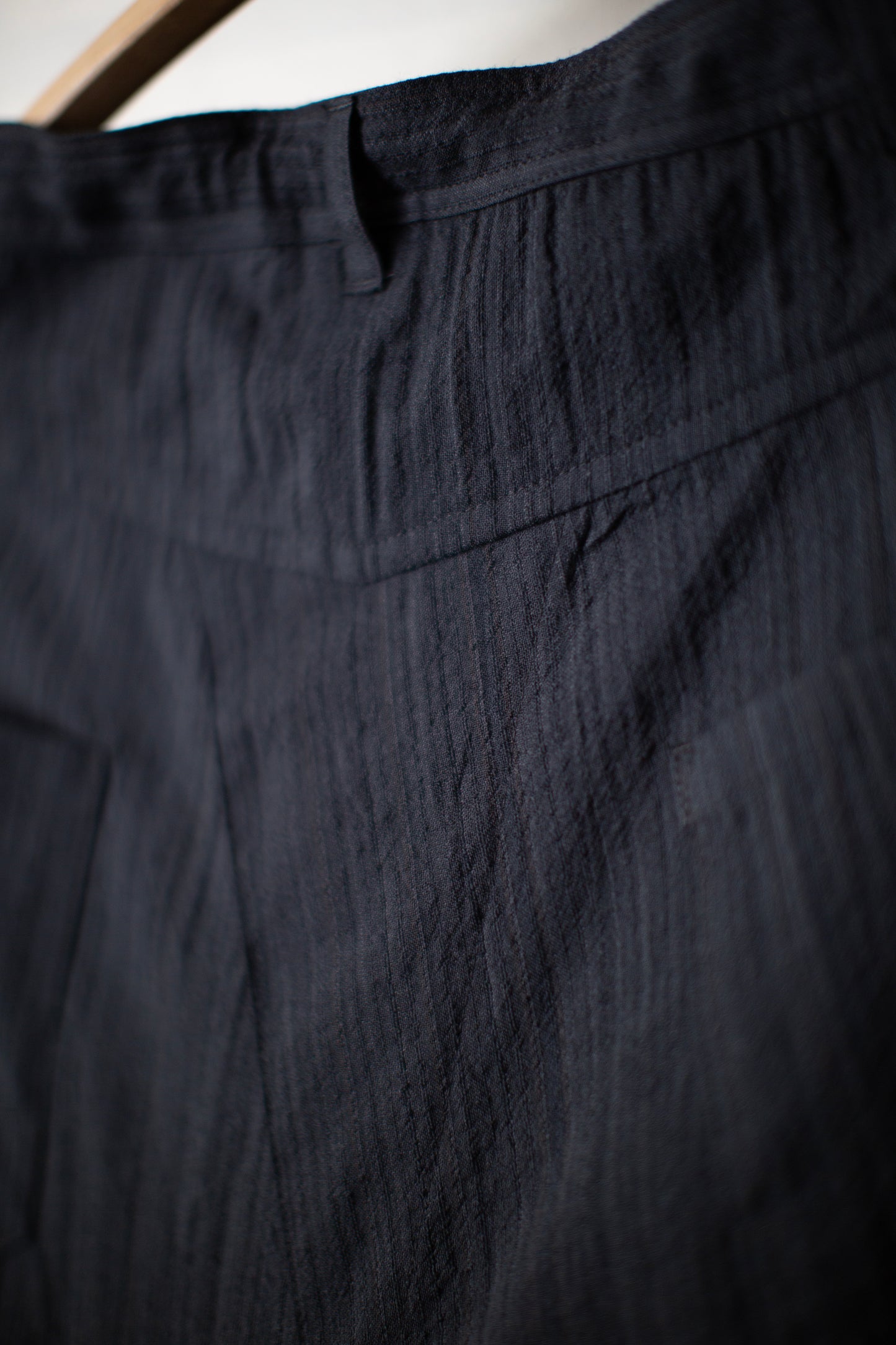 TROUSERS#87 - MEDIUM SEERSUCKER DARK STRIPED