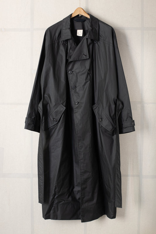 COAT#31 - COATED COTTON RIBSTOP OFF BLACK