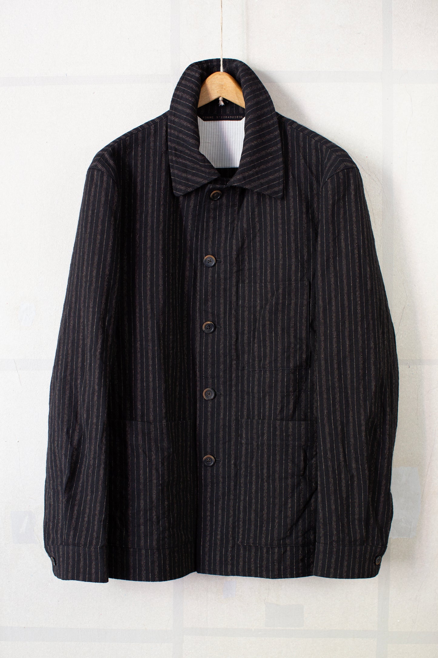 Black striped work jacket