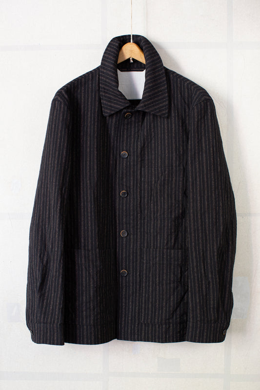 Black striped work jacket