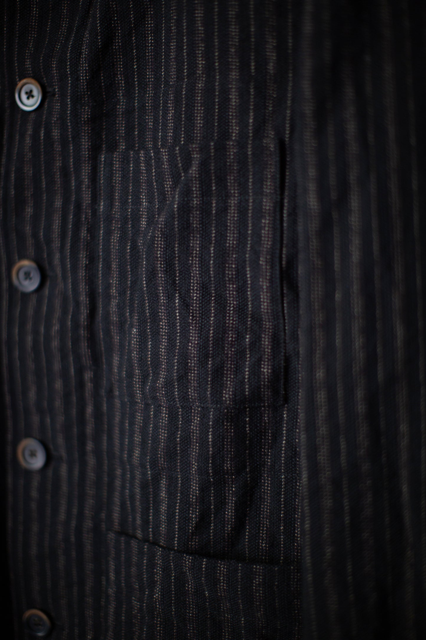 Black striped work jacket