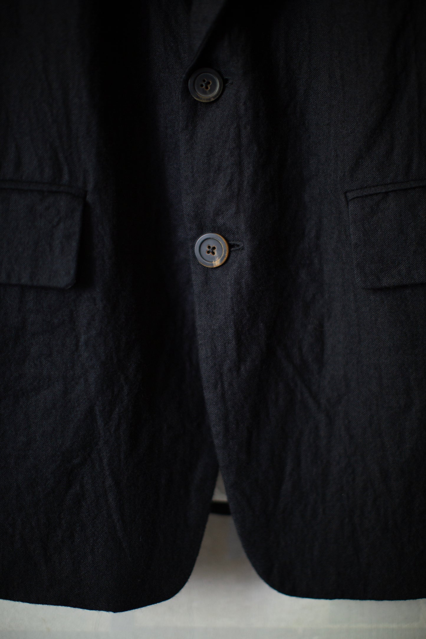 Black five-button Relaxed Blazer