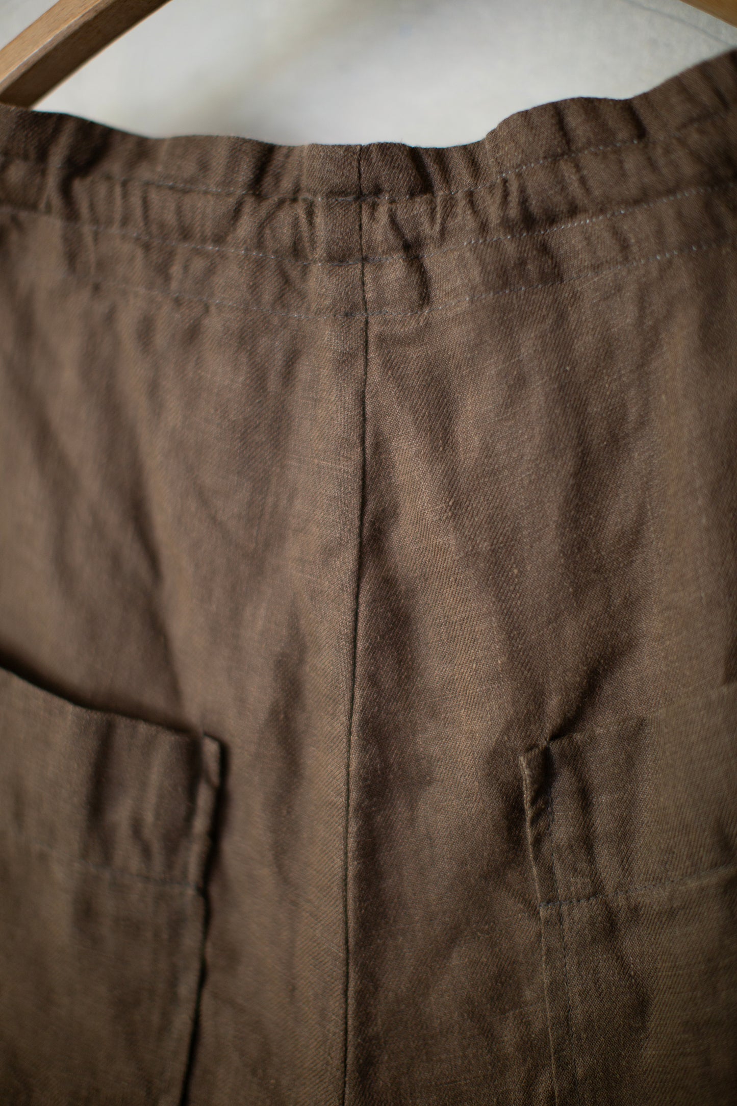 Drawstring Pant in Dark Olive Sumi Ink Hemp Twill