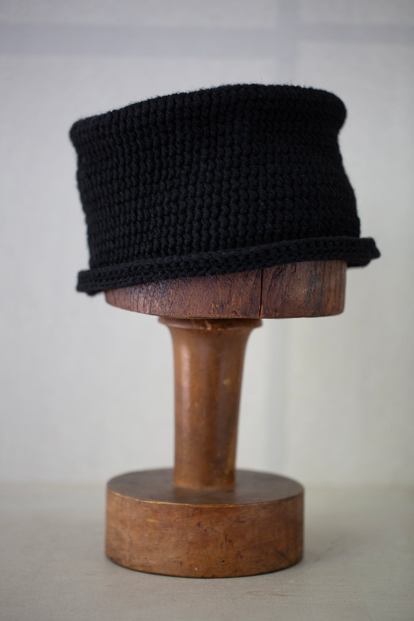 HAT#13 - BLACK YAK WOOL