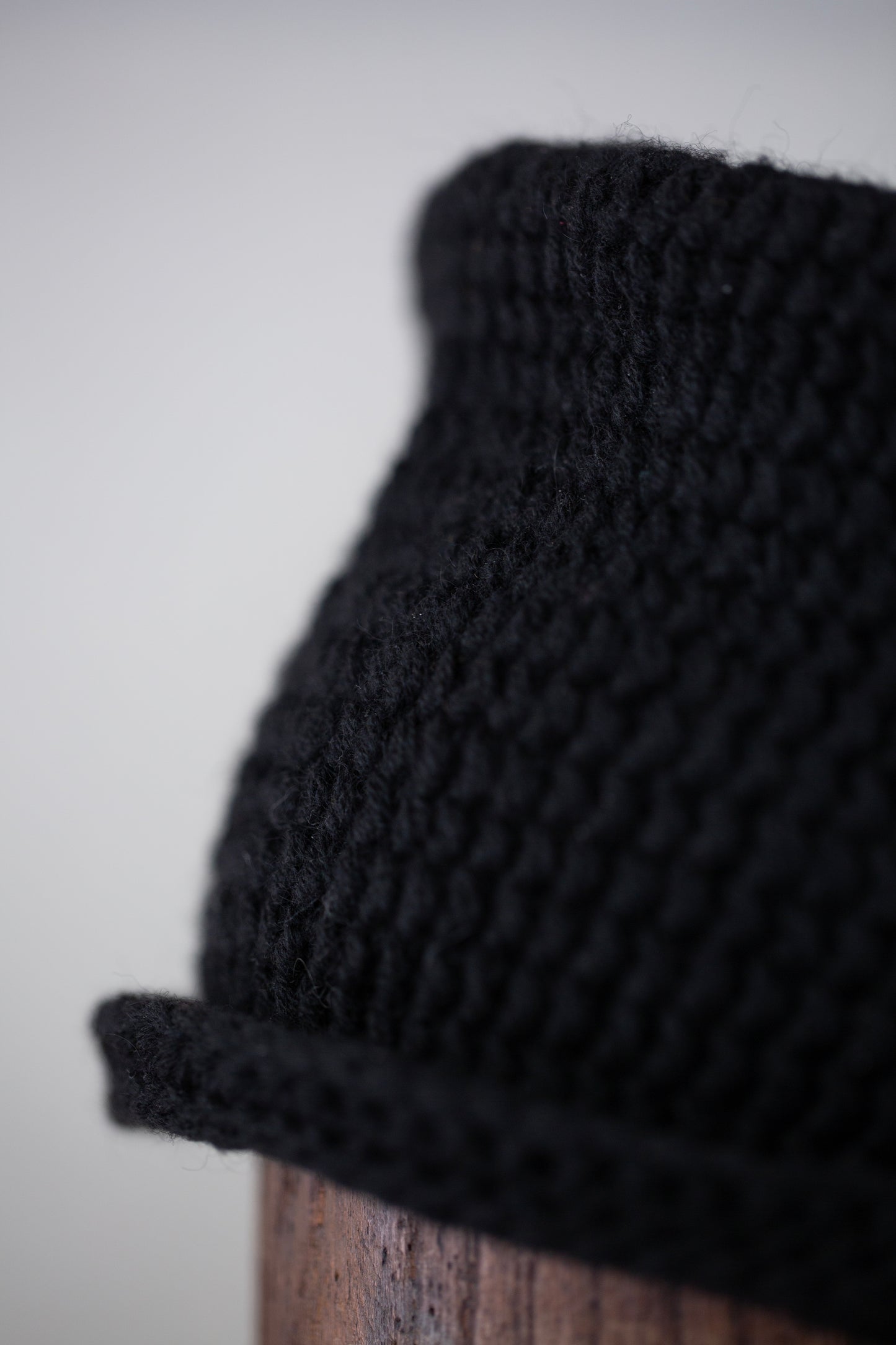 HAT#13 - BLACK YAK WOOL