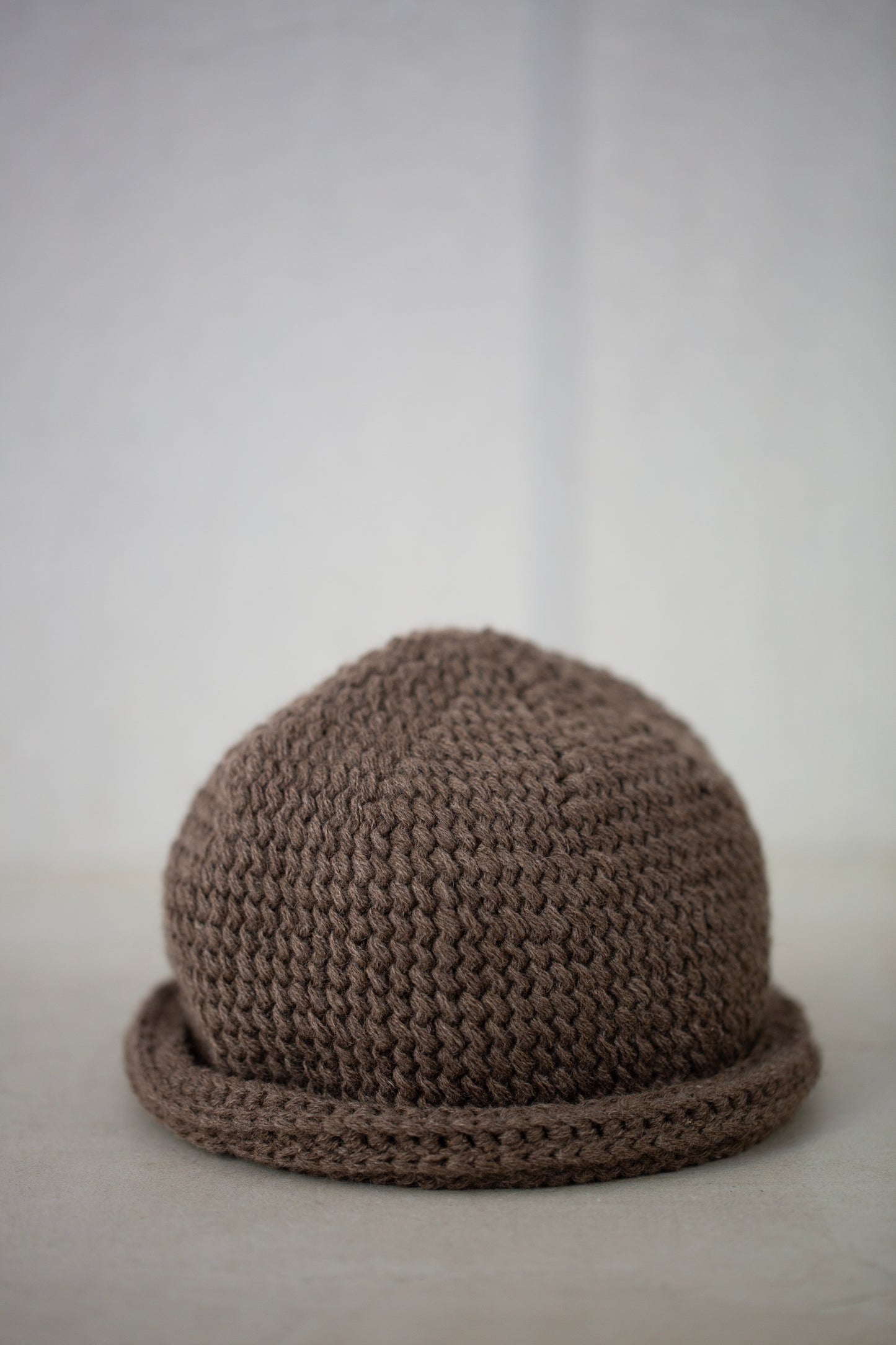 BEANIE#14 - LIGHT BROWN YAK WOOL