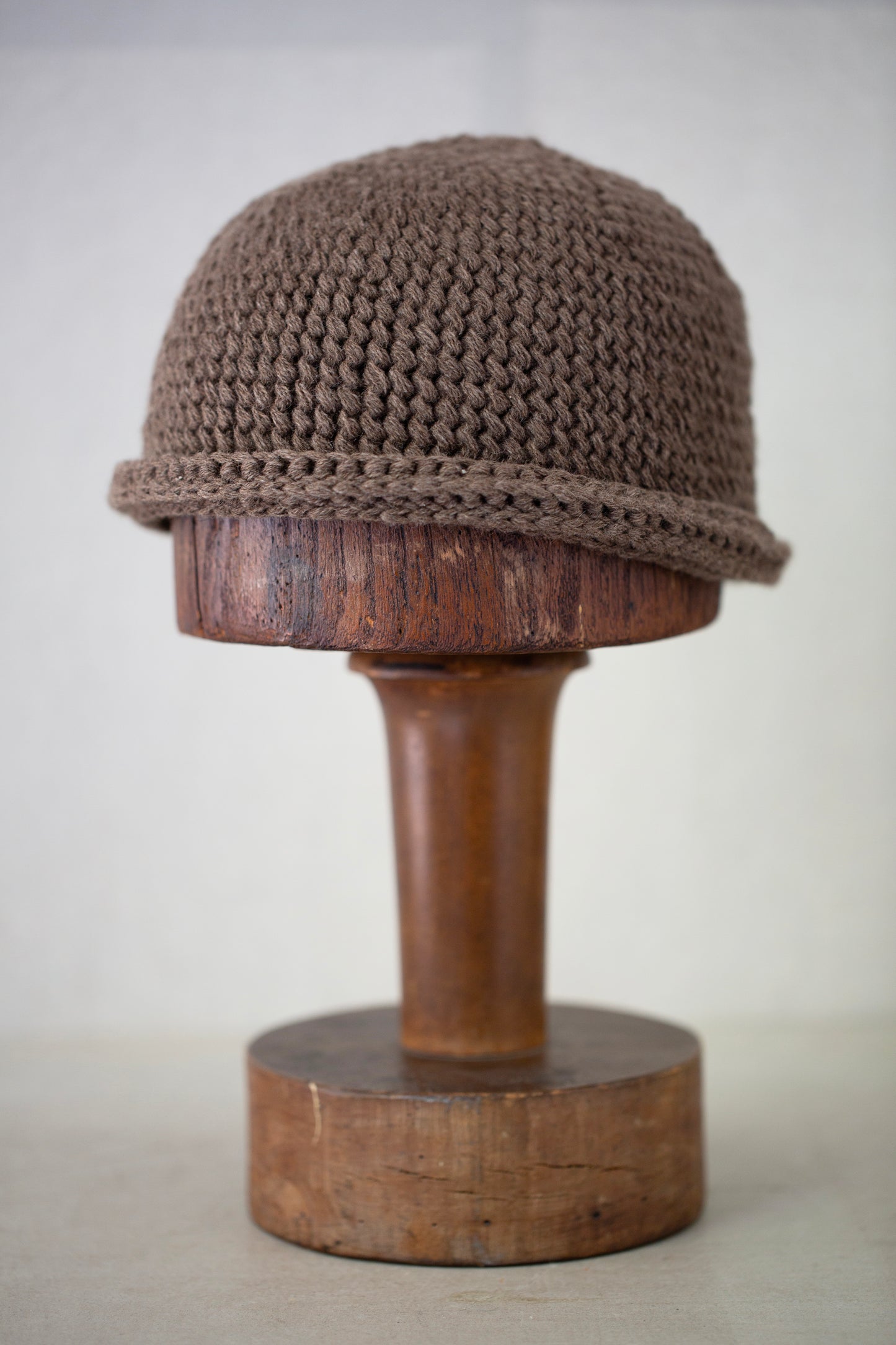 BEANIE#14 - LIGHT BROWN YAK WOOL
