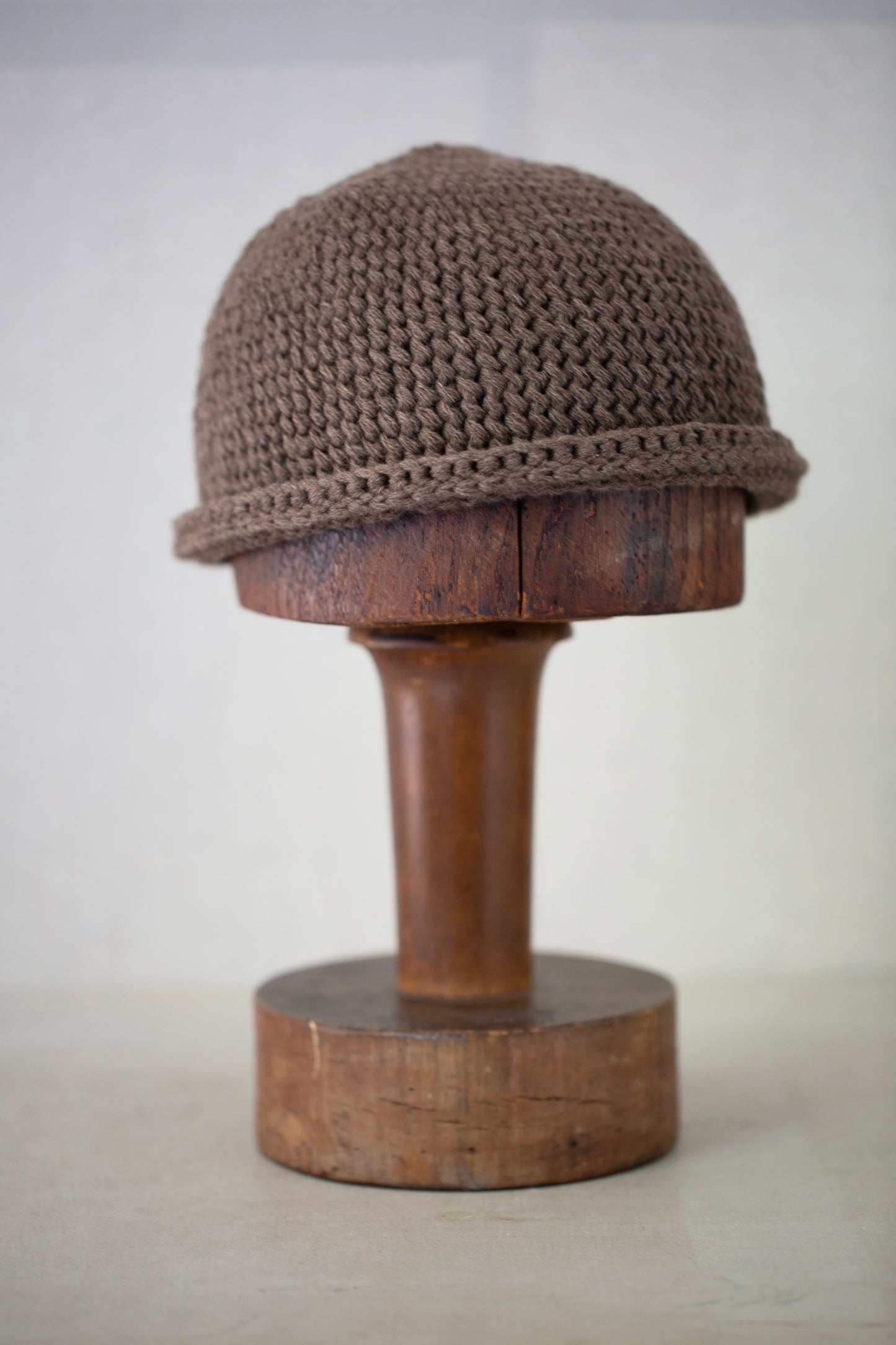 BEANIE#14 - LIGHT BROWN YAK WOOL