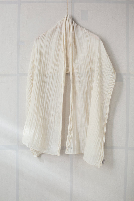 Natural Yak white Feather Light scarf