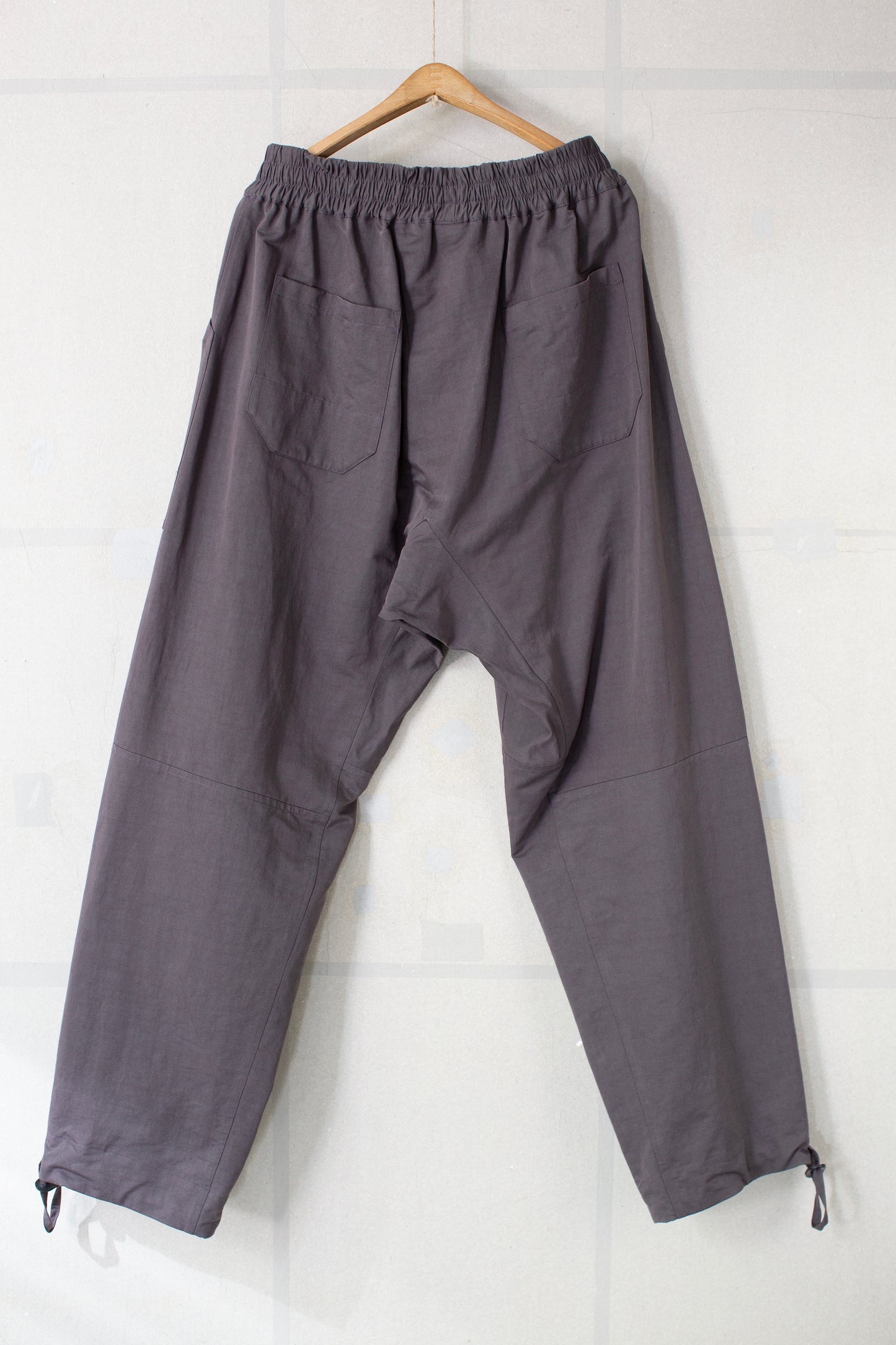 TROUSERS#94 - LEAD COTTON WOOL RAMIE FINE TWILL