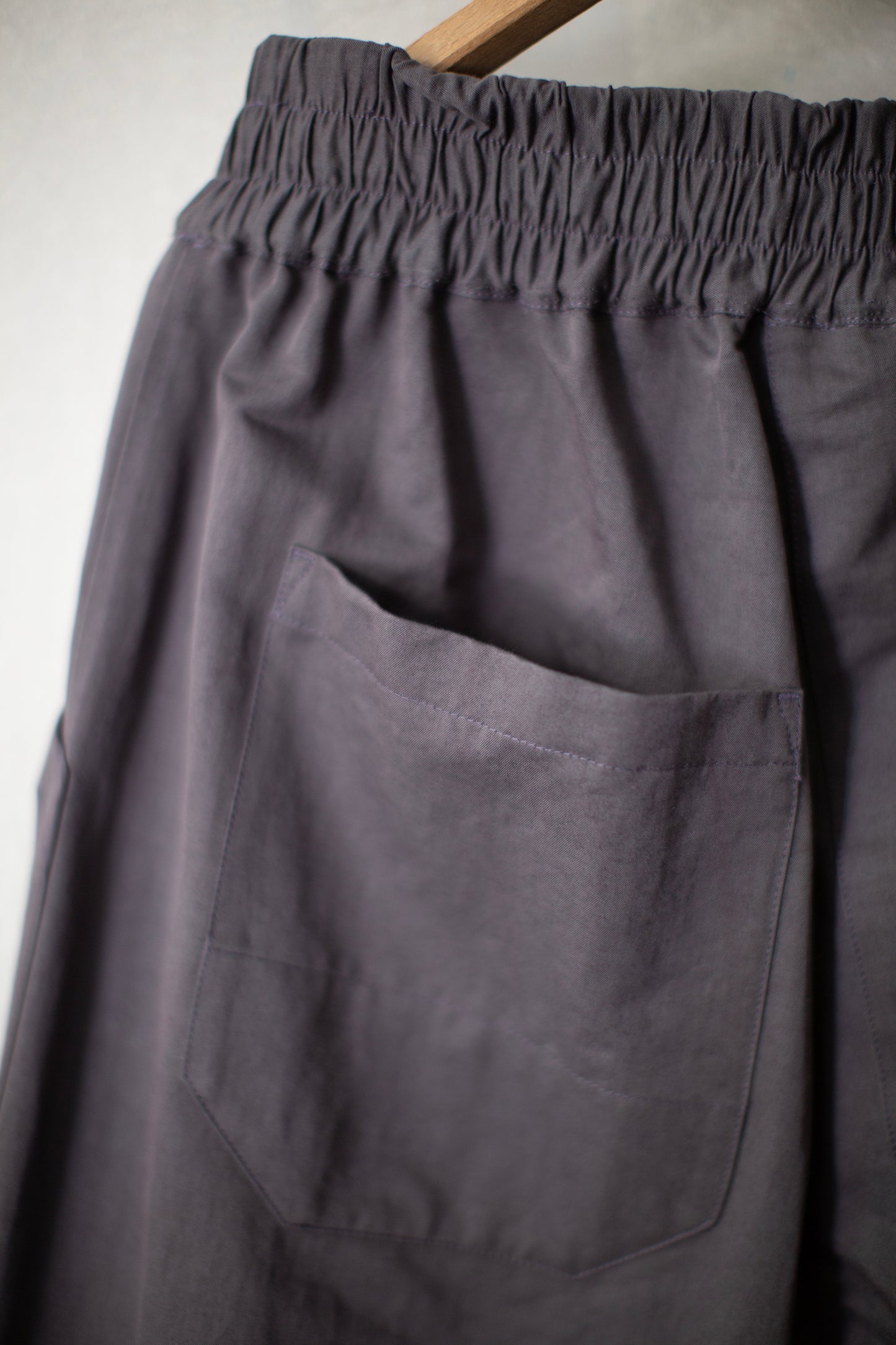 TROUSERS#94 - LEAD COTTON WOOL RAMIE FINE TWILL
