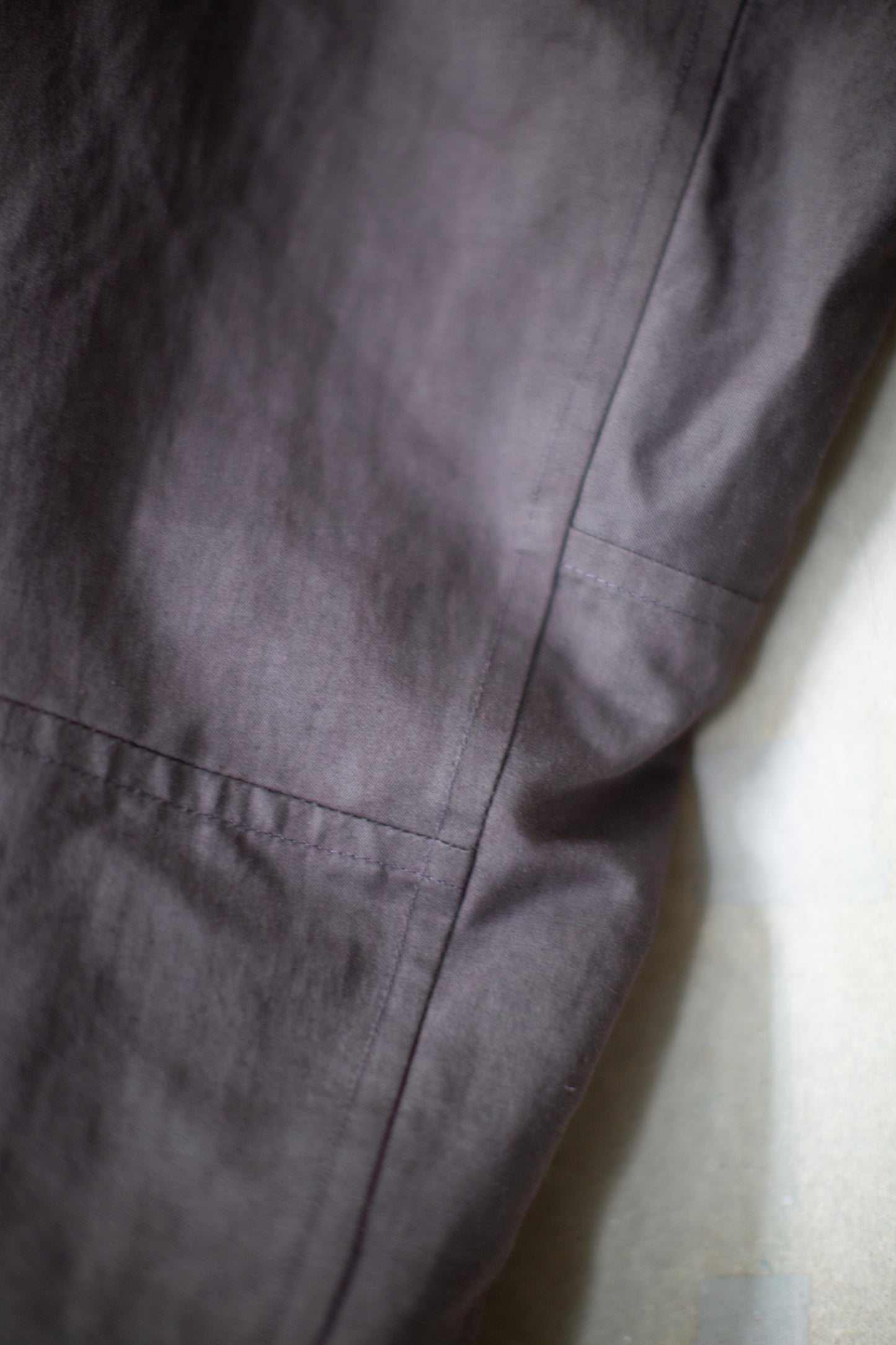 TROUSERS#94 - LEAD COTTON WOOL RAMIE FINE TWILL
