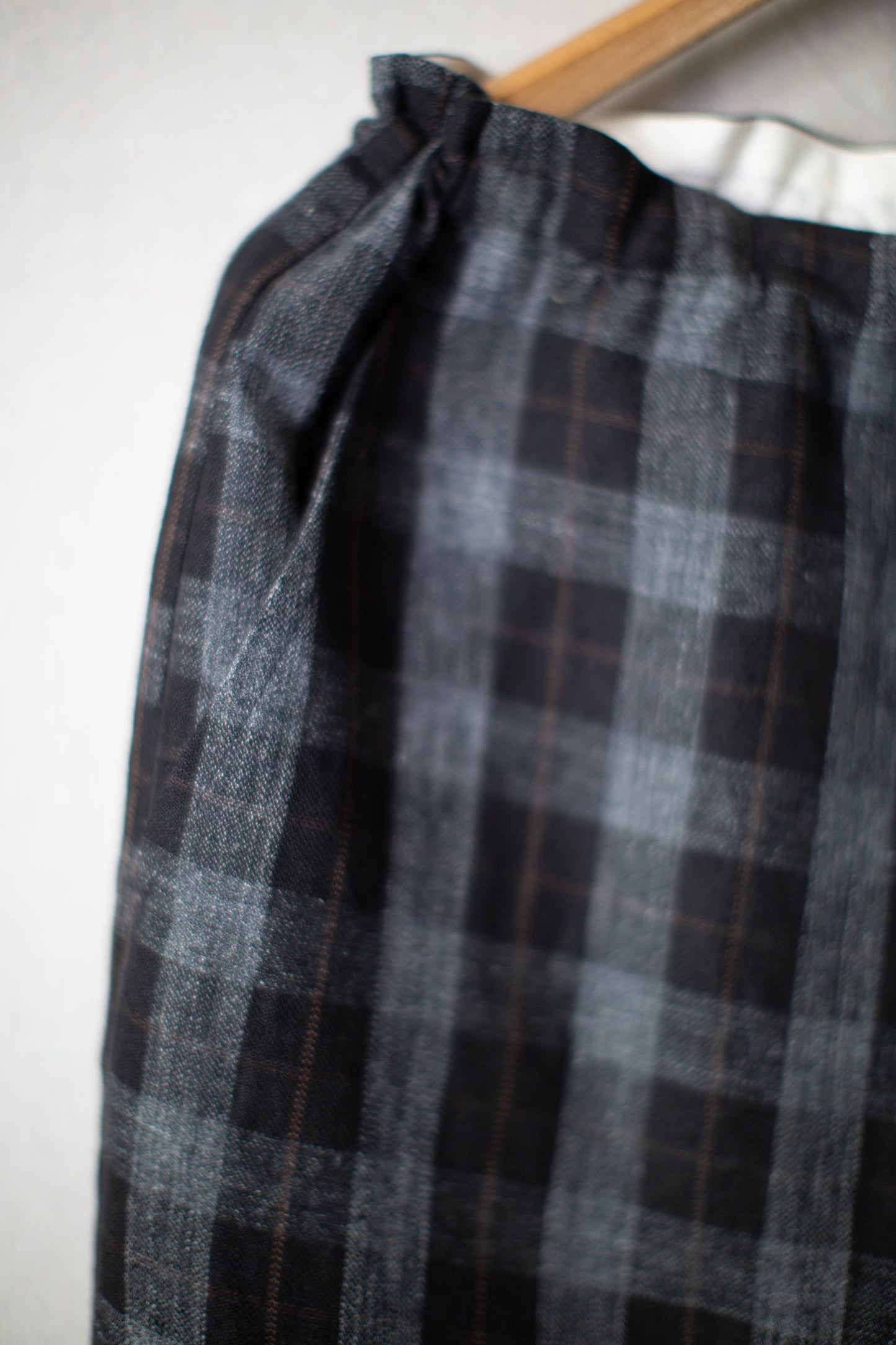 Drawstring Pant in Yarn Dye Linen Check