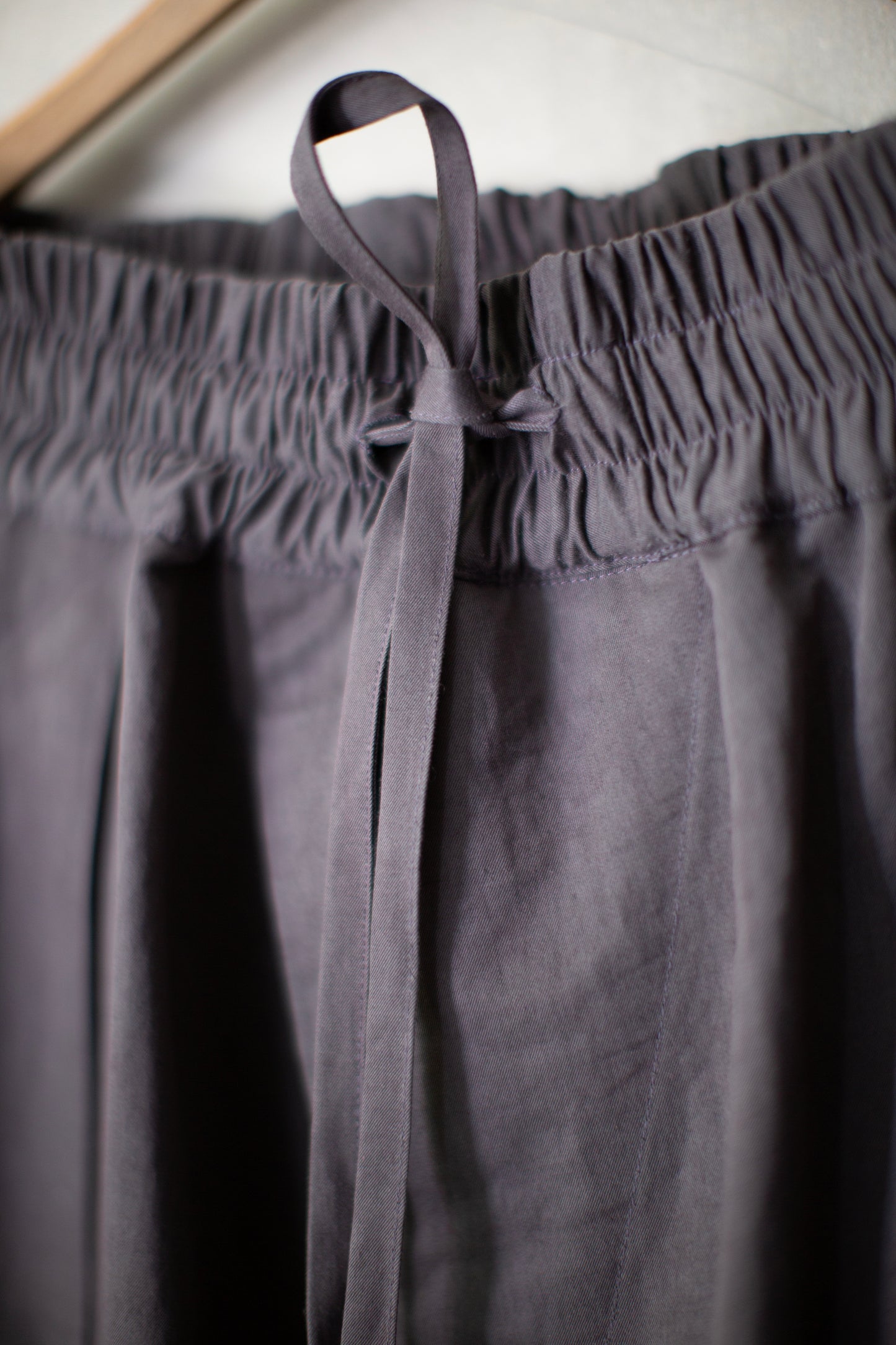 TROUSERS#94 - LEAD COTTON WOOL RAMIE FINE TWILL