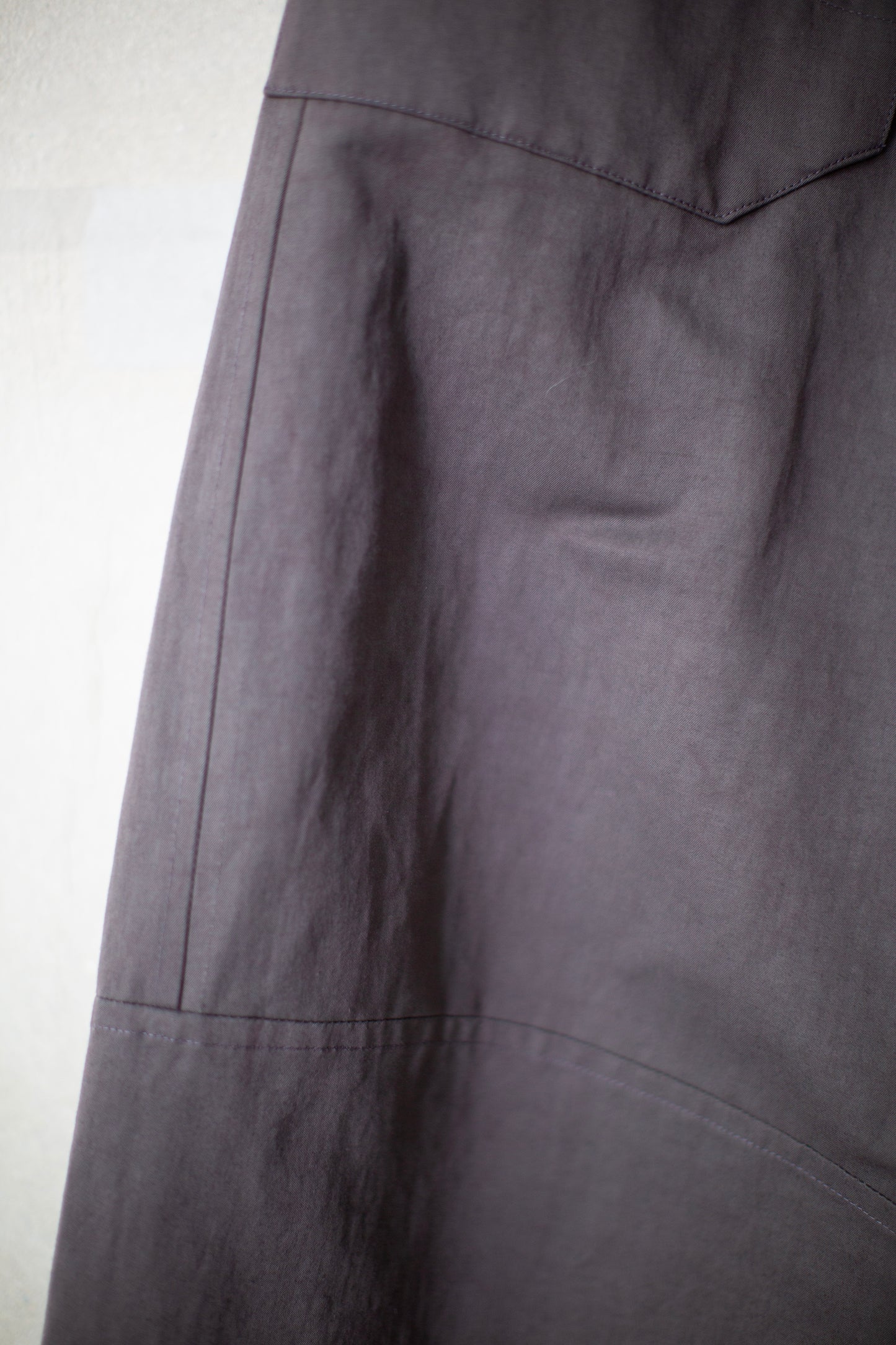 TROUSERS#94 - LEAD COTTON WOOL RAMIE FINE TWILL