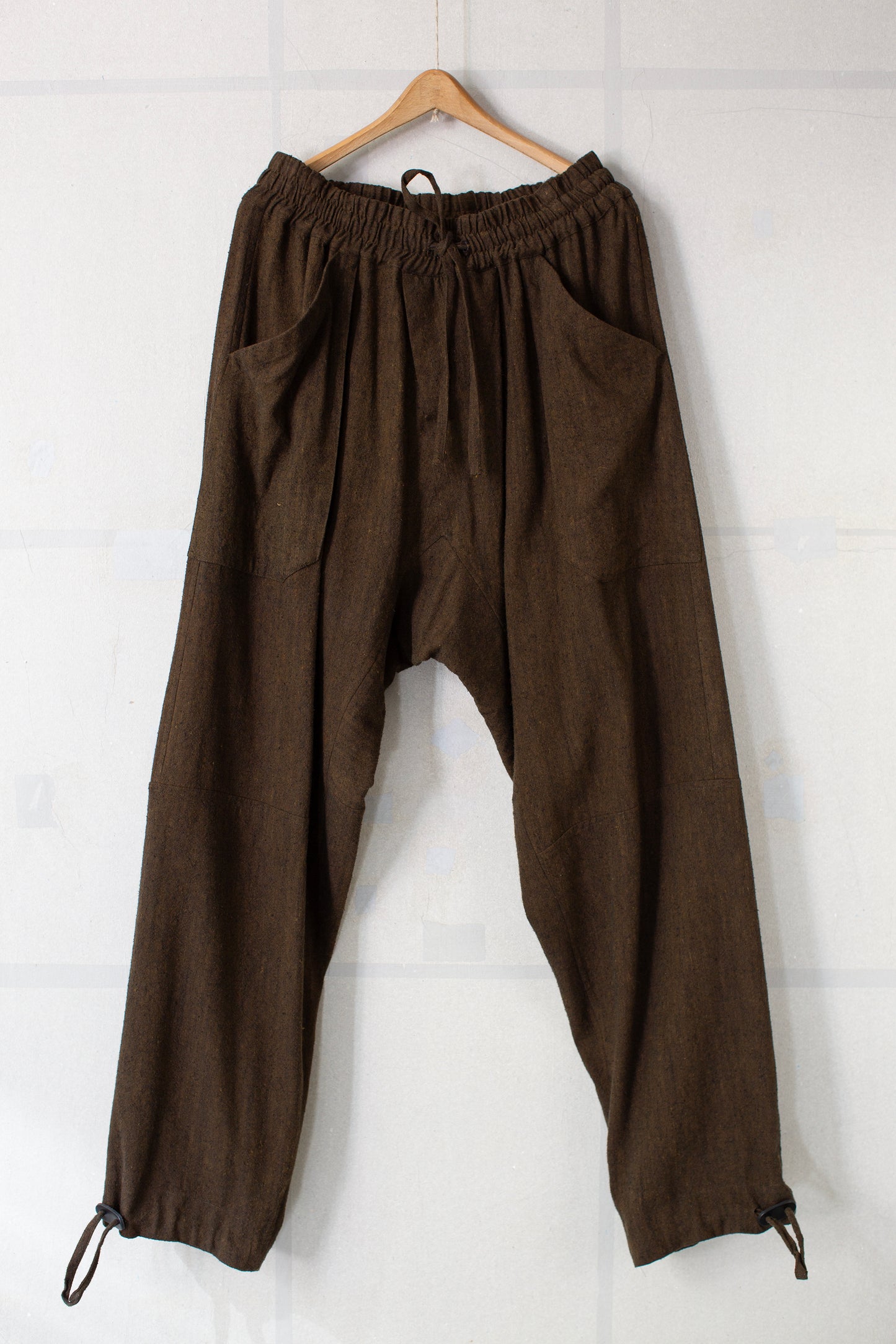 TROUSERS#94 - OCHRE HEMP SILK NAPPY CLOTH