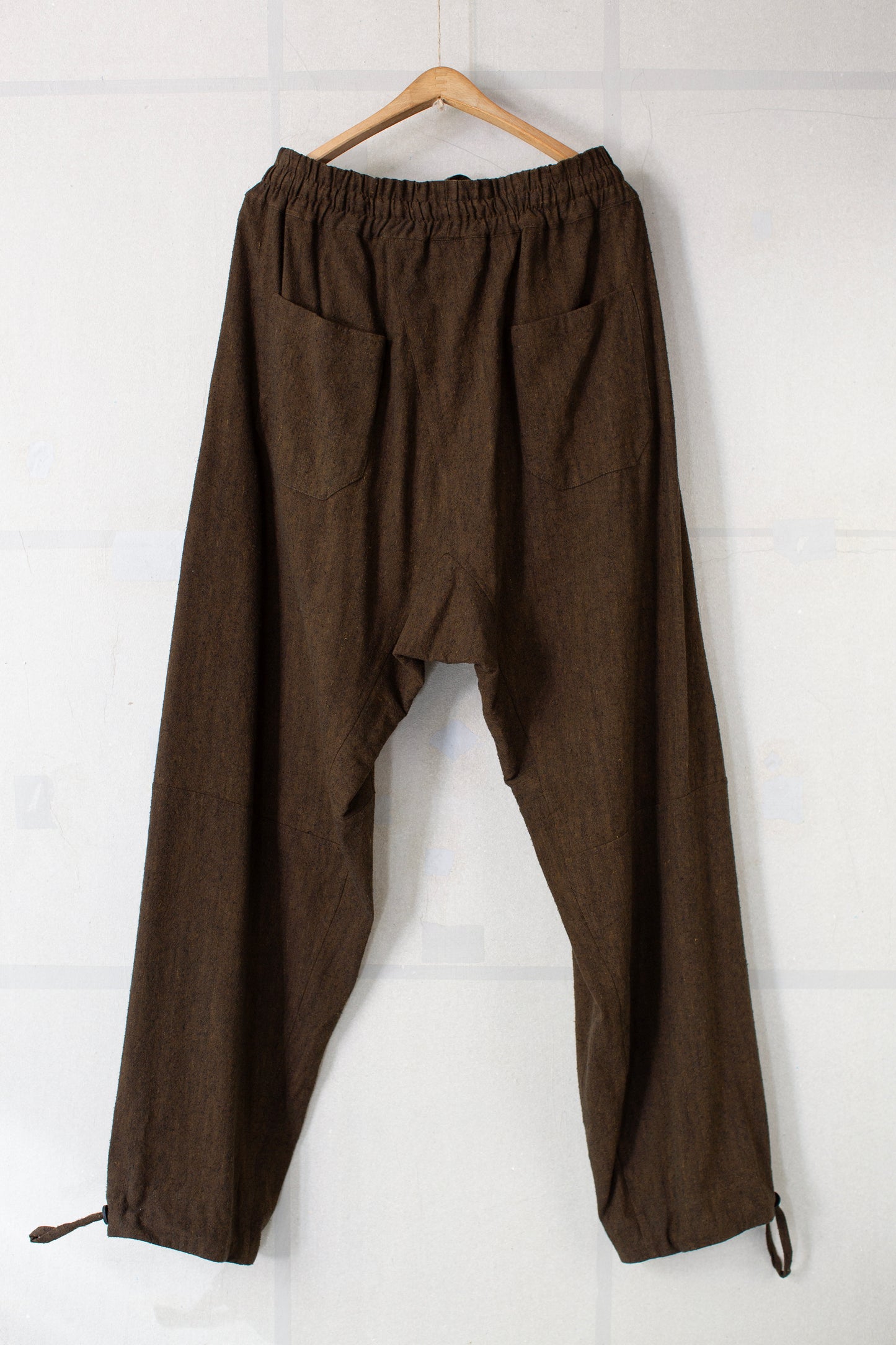 TROUSERS#94 - OCHRE HEMP SILK NAPPY CLOTH