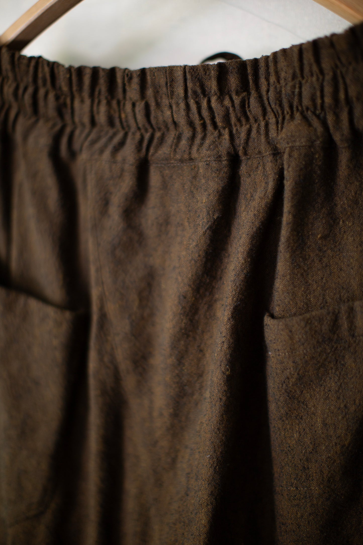 TROUSERS#94 - OCHRE HEMP SILK NAPPY CLOTH