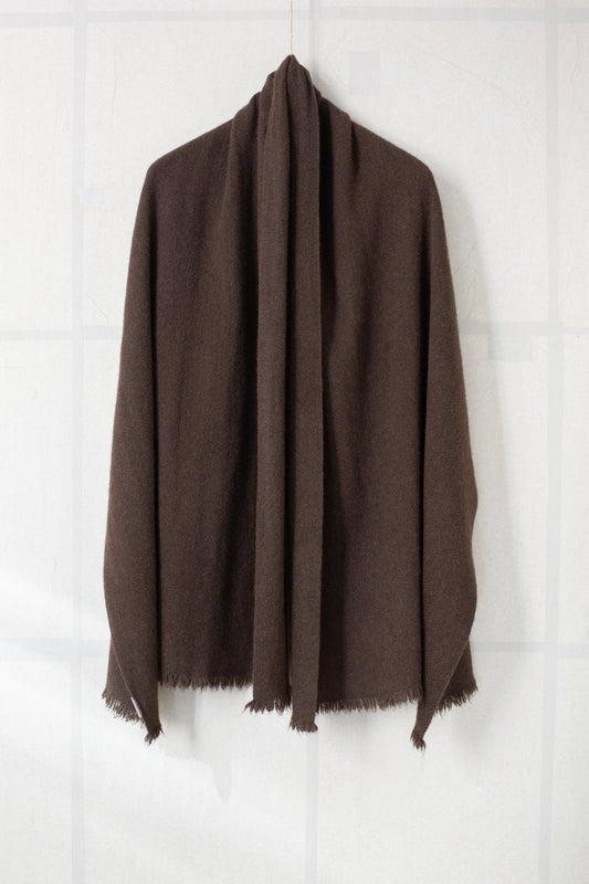 Natural Yak Brown Nomad Net scarf