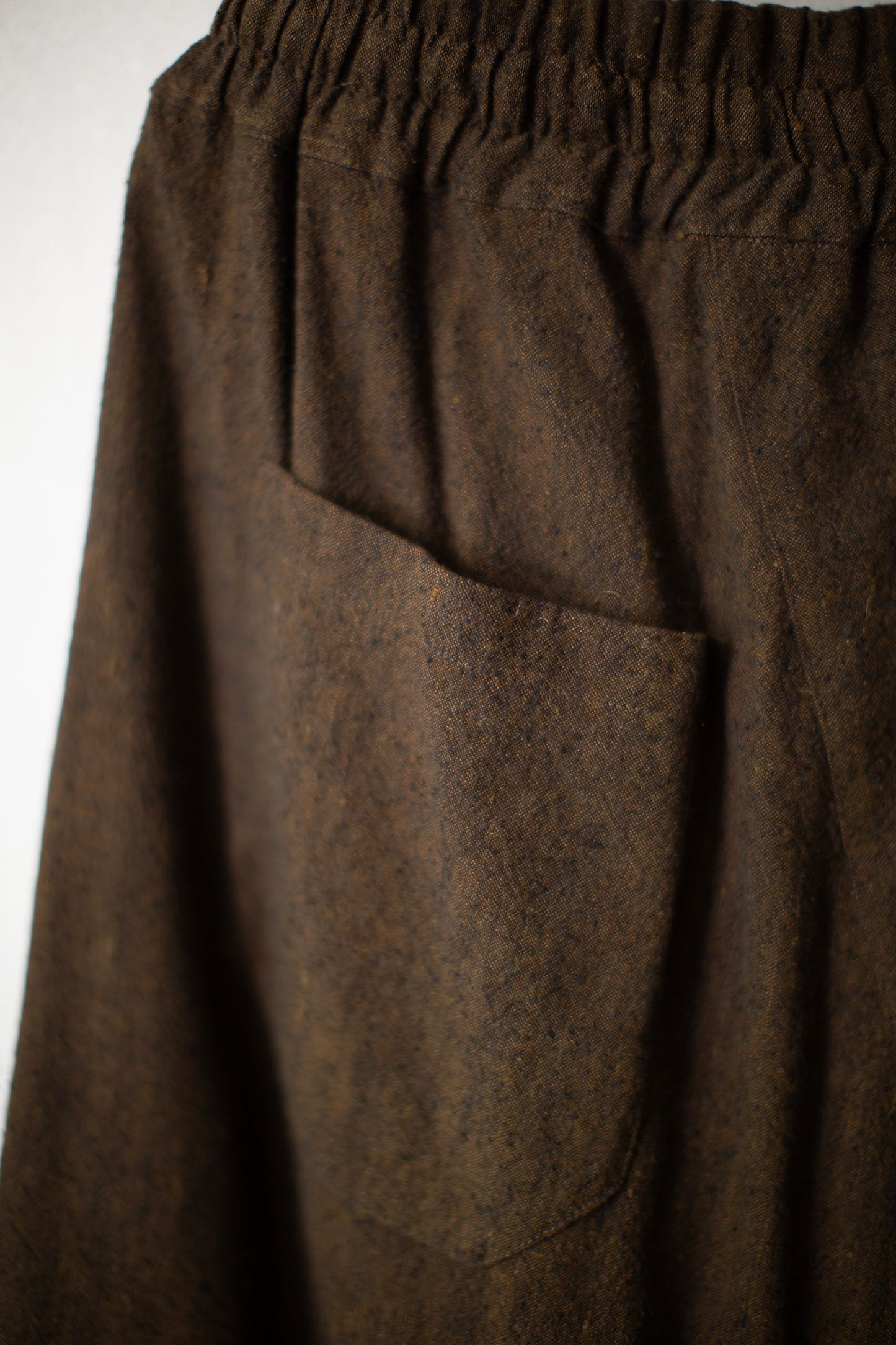TROUSERS#94 - OCHRE HEMP SILK NAPPY CLOTH