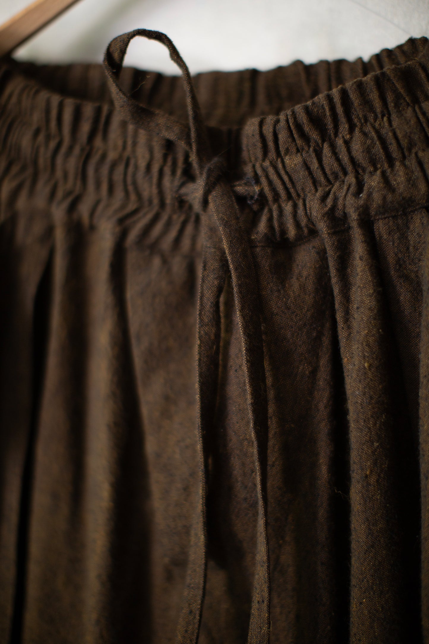 TROUSERS#94 - OCHRE HEMP SILK NAPPY CLOTH
