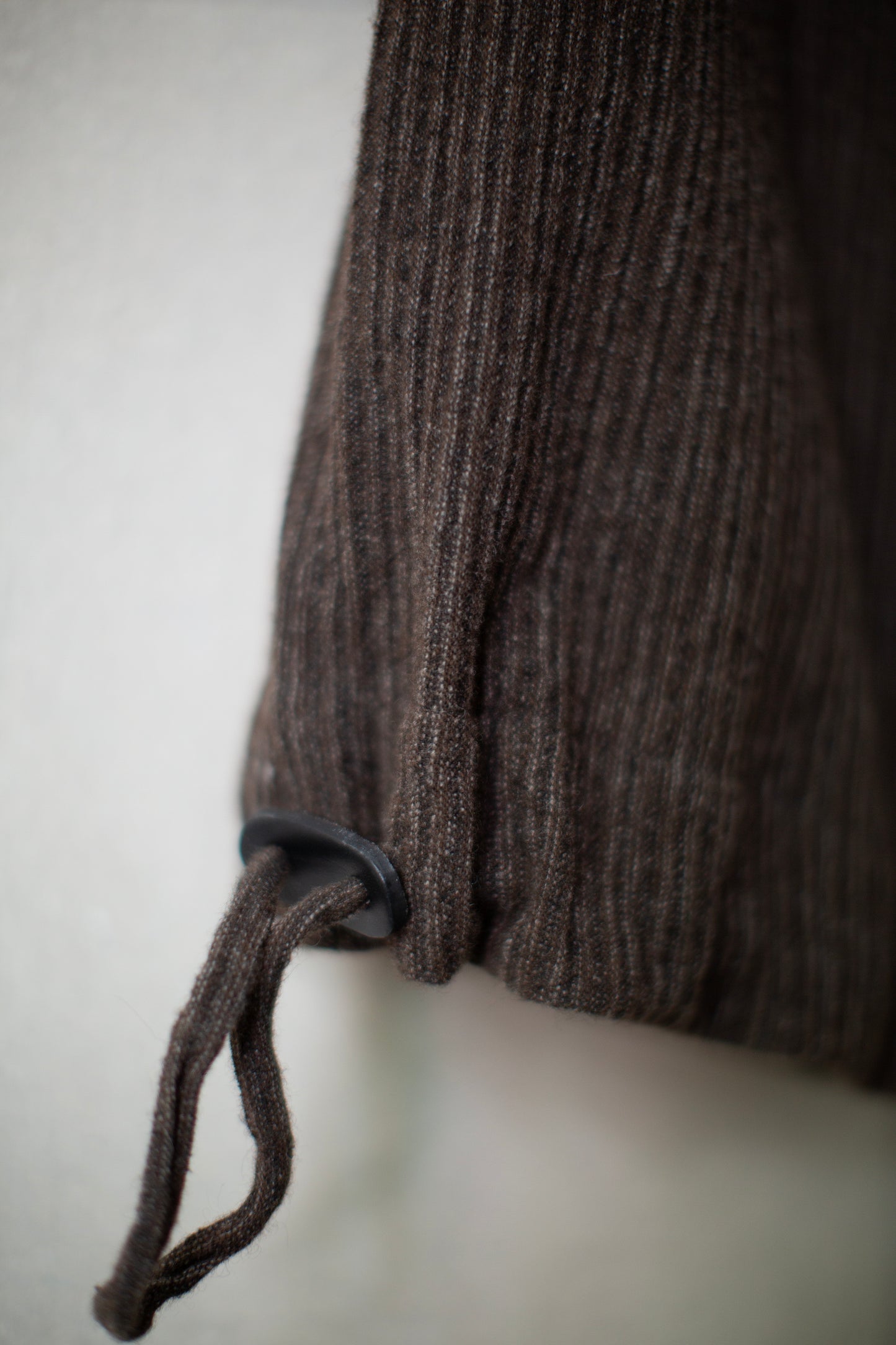 TROUSERS#94 - BROWN STRIPED YAK LINEN COTTON