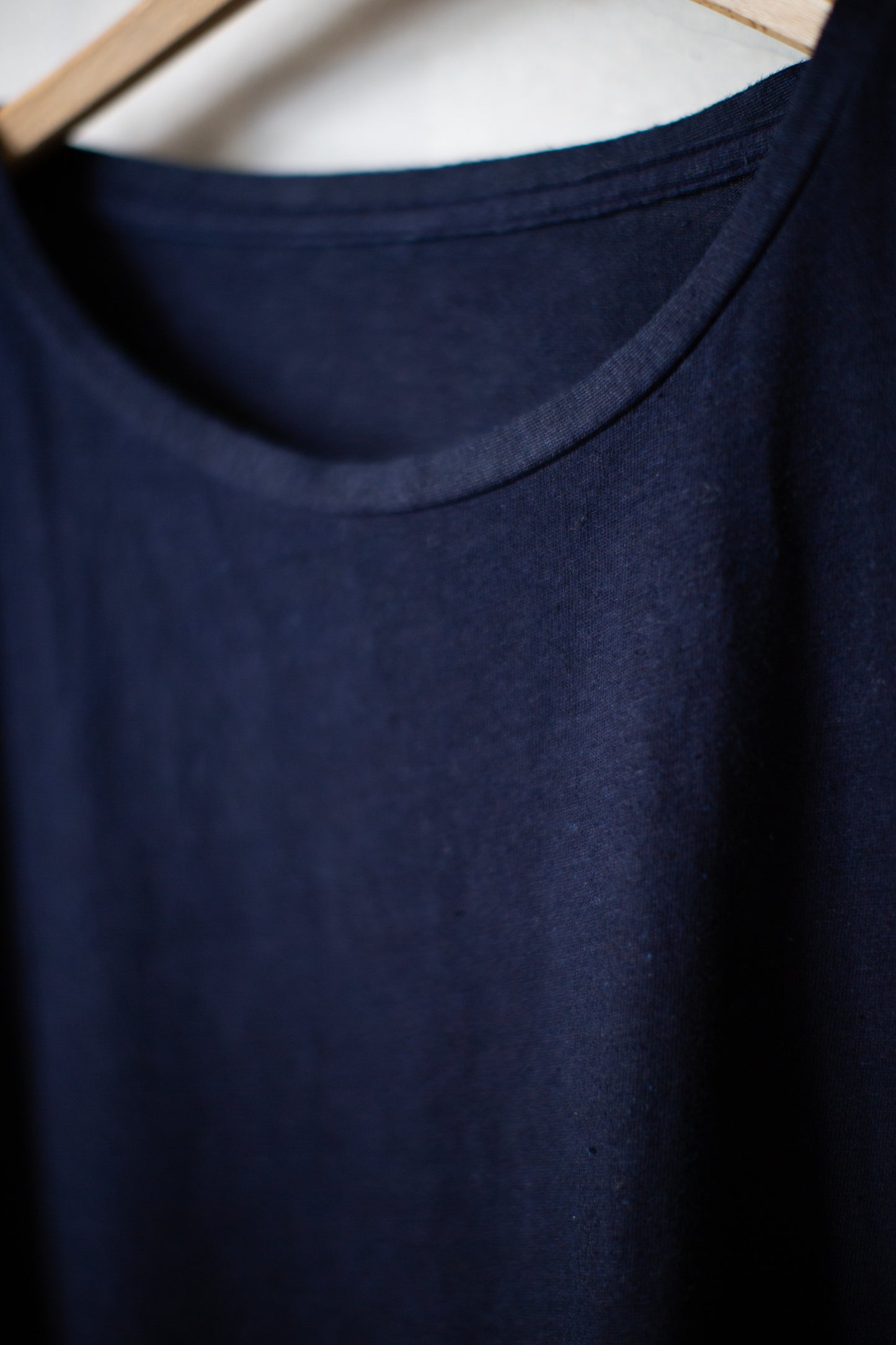 Short Sleeve tee in dark natural indigo hemp jersey