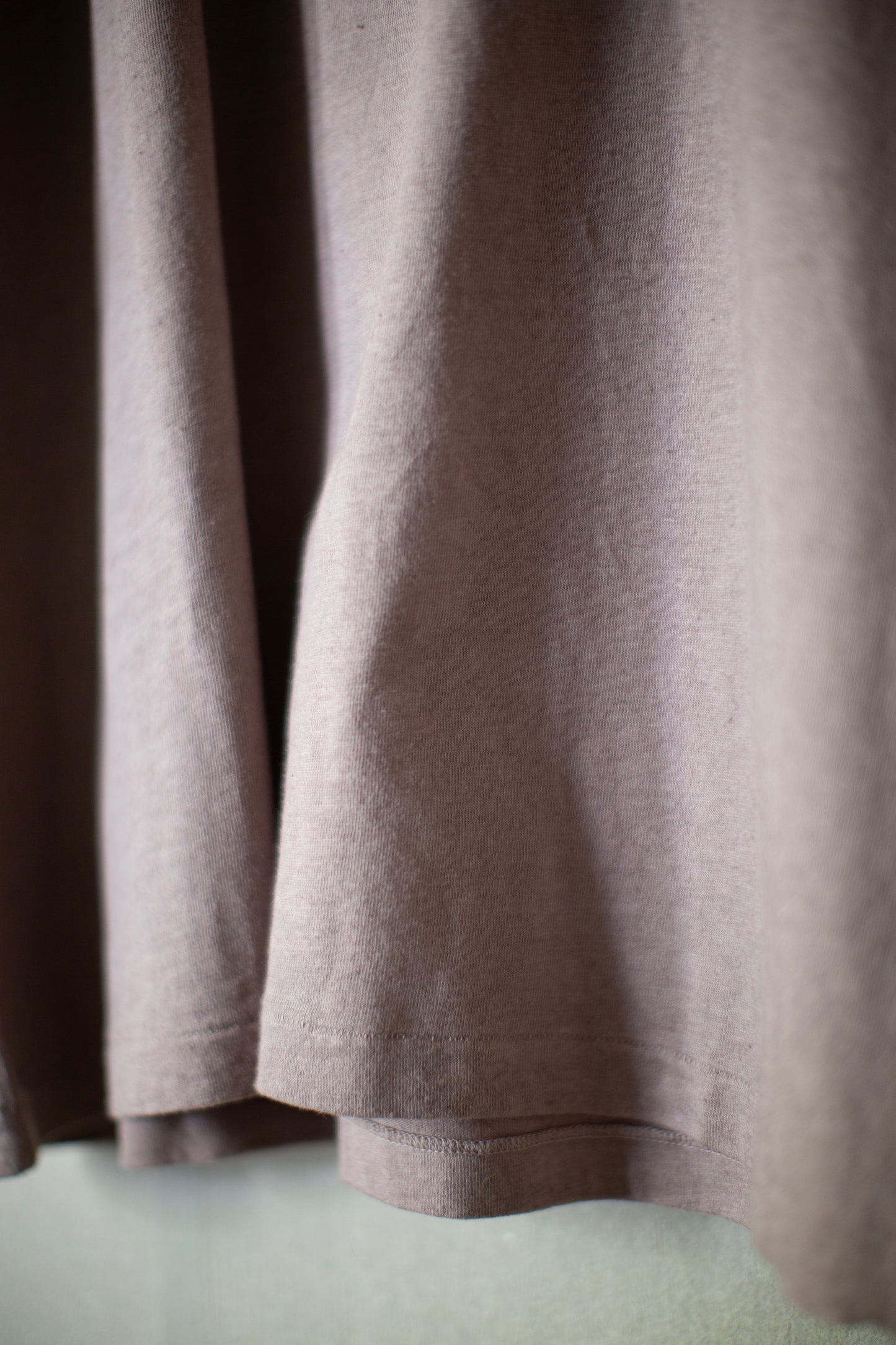 Short Sleeve tee in dark horse chestnut hemp jersey