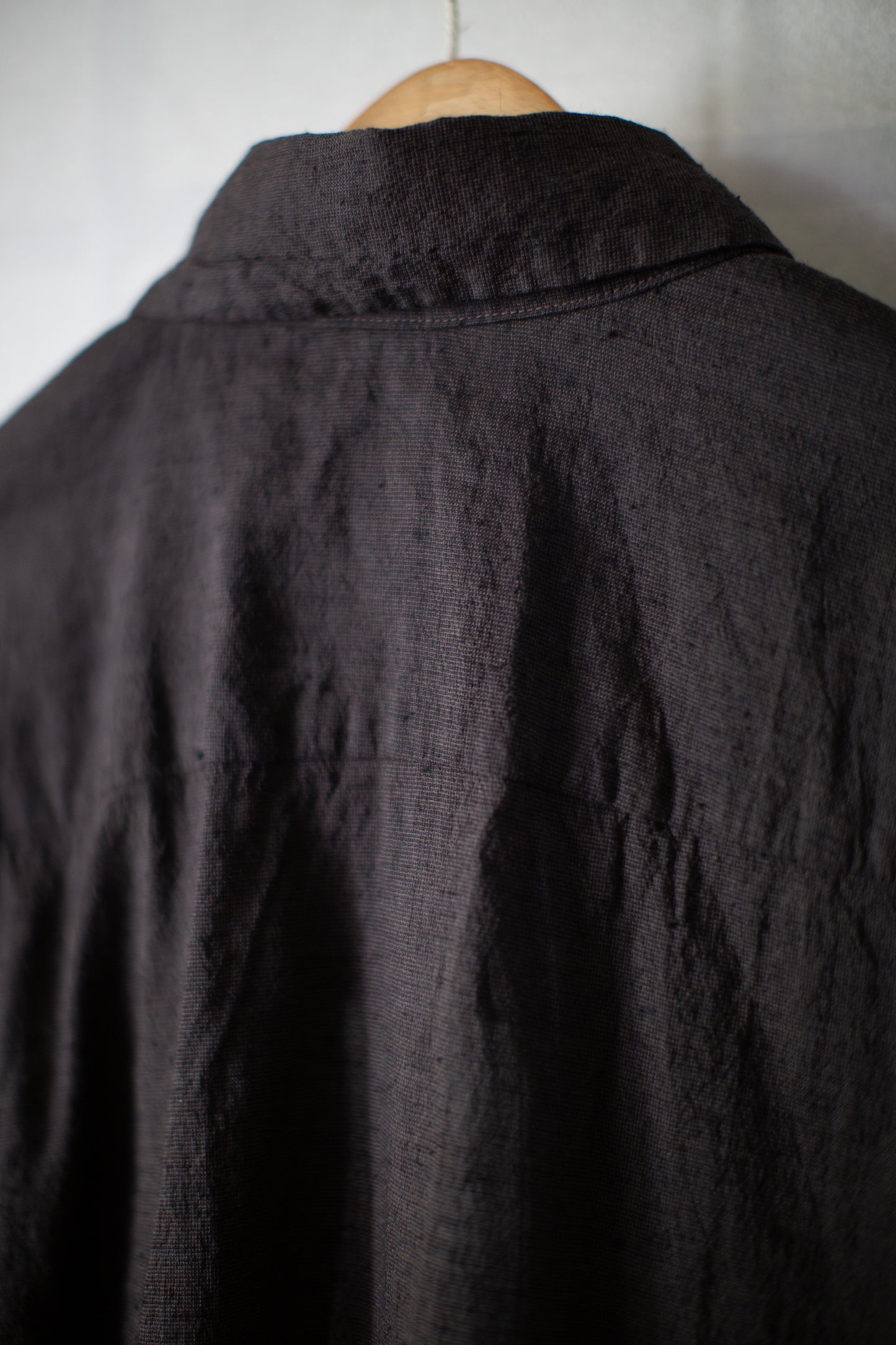 Big Shirt Two in brown/navy Linen/Cotton Summercloth