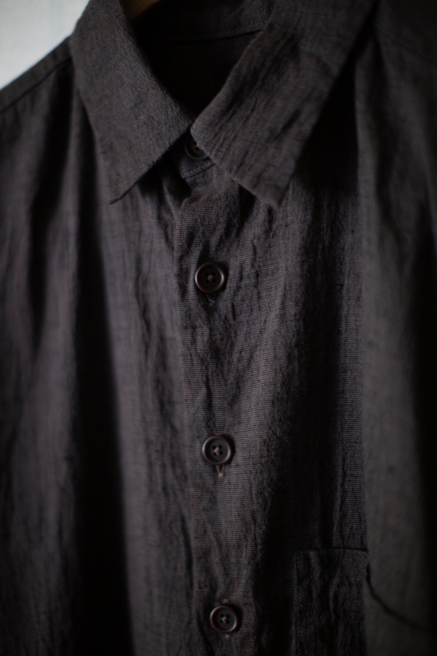 Big Shirt Two in brown/navy Linen/Cotton Summercloth