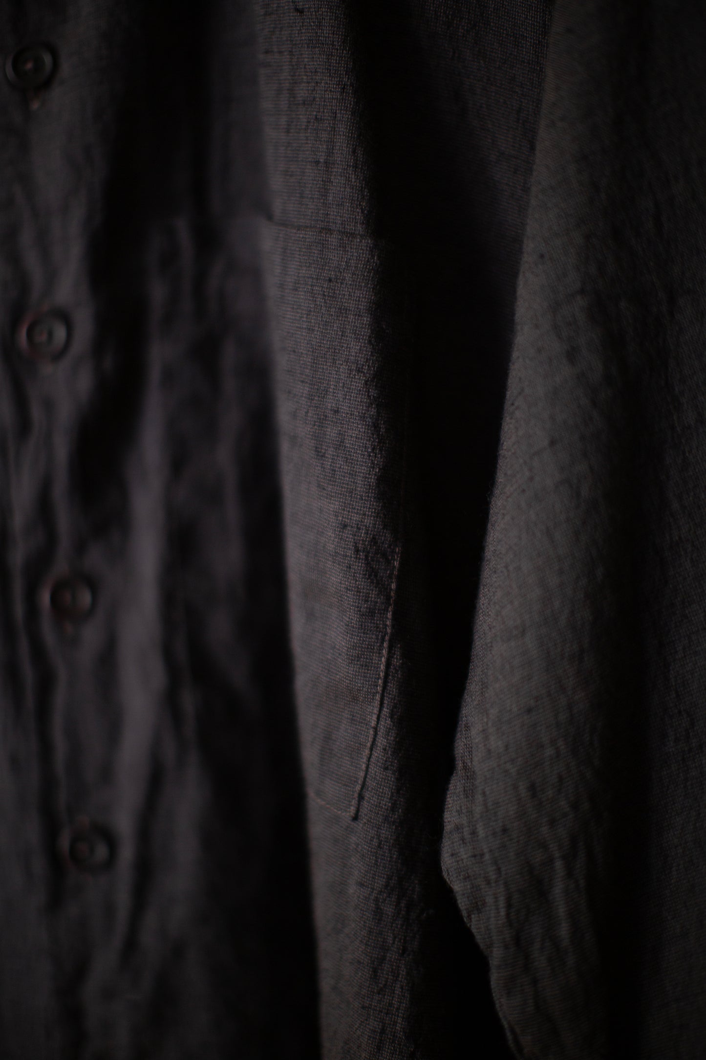 Big Shirt Two in brown/navy Linen/Cotton Summercloth