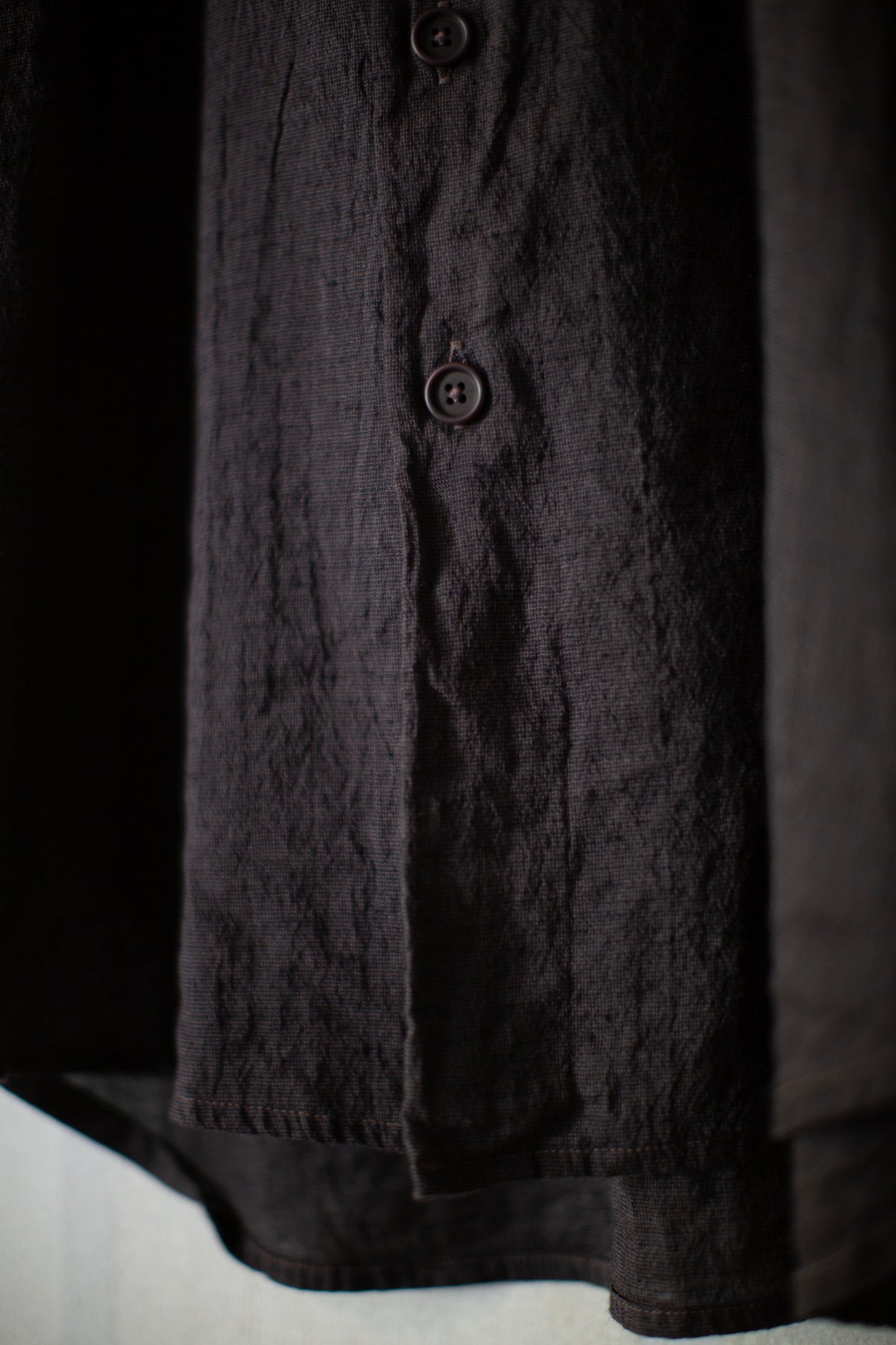 Big Shirt Two in brown/navy Linen/Cotton Summercloth