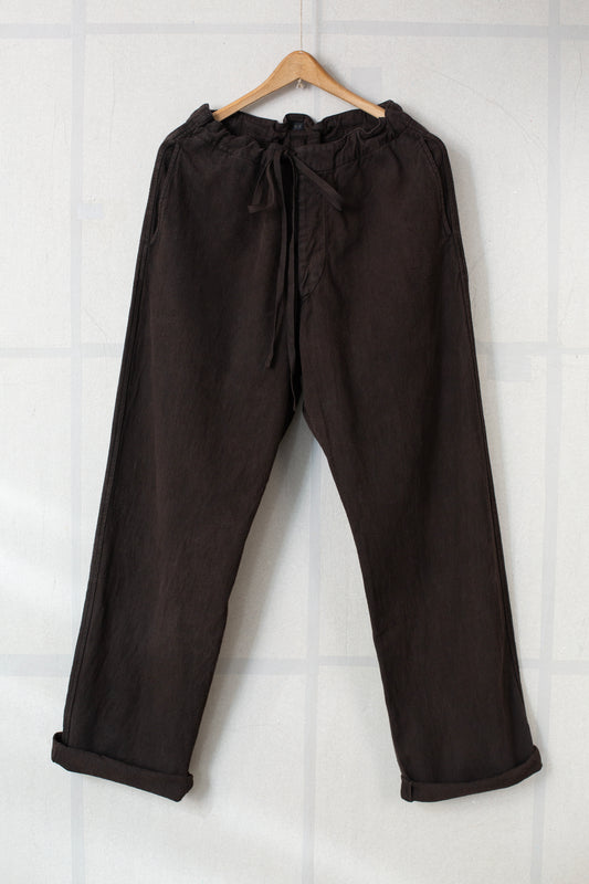 Mud dyed brown hospital trousers