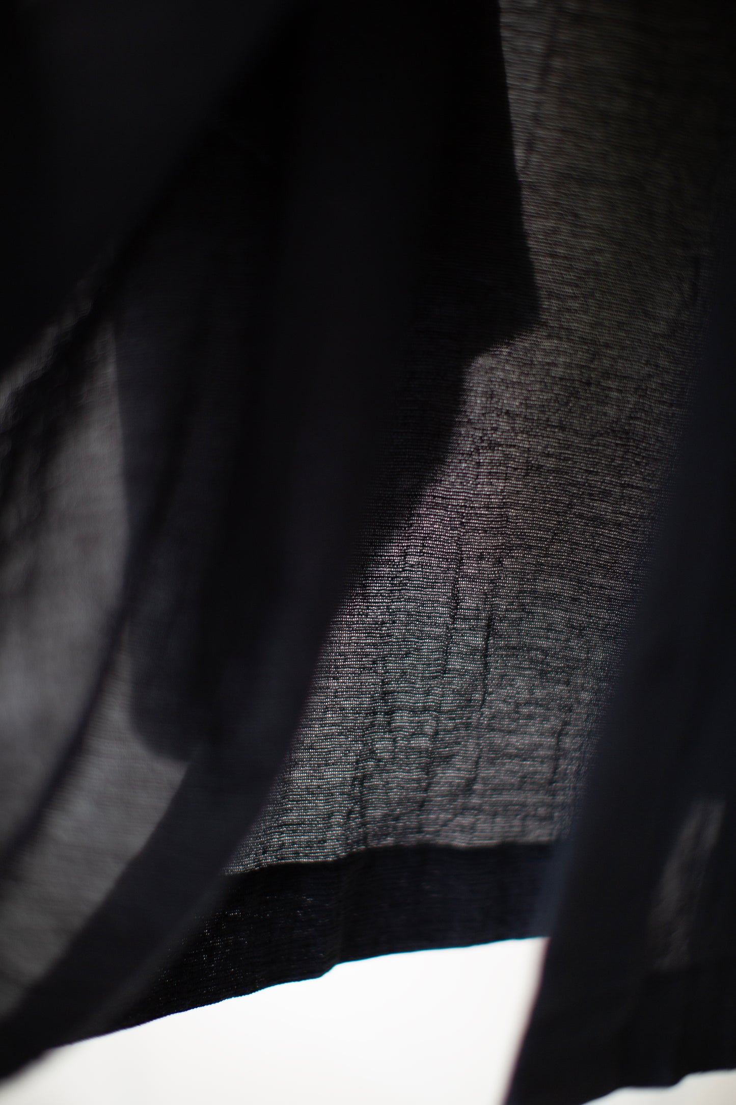 midnight washed panama cotton linen wide fit shirt
