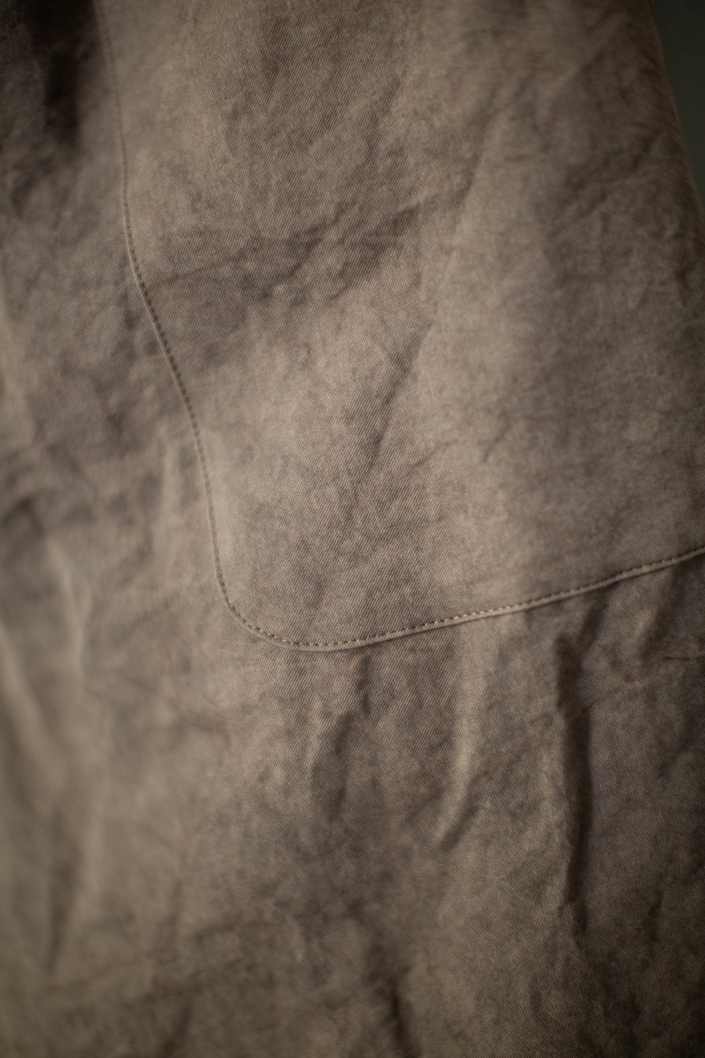 mud cotton paper twill cropped trousers