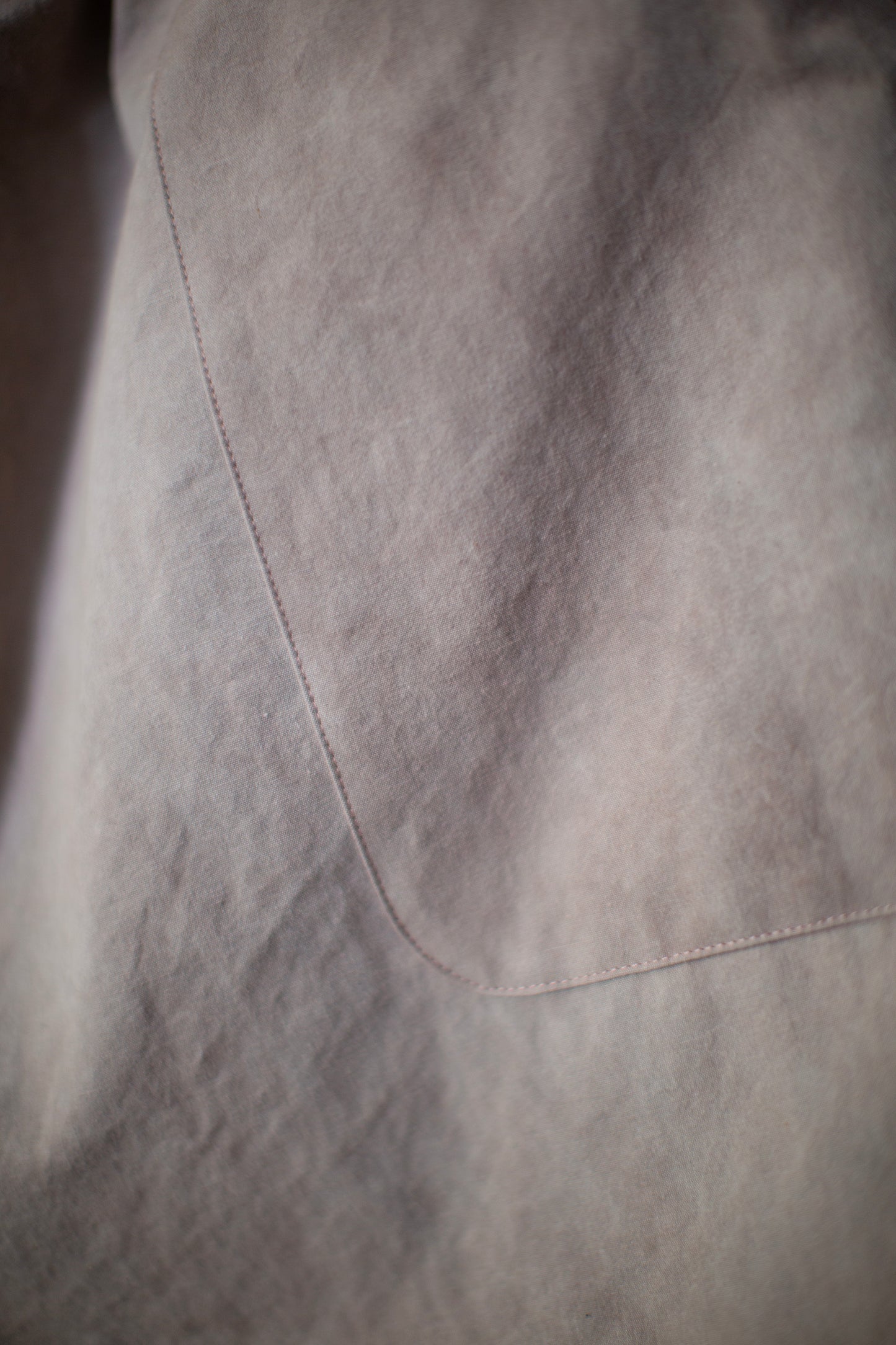 dry rose natural dyed cotton oxford cropped trousers